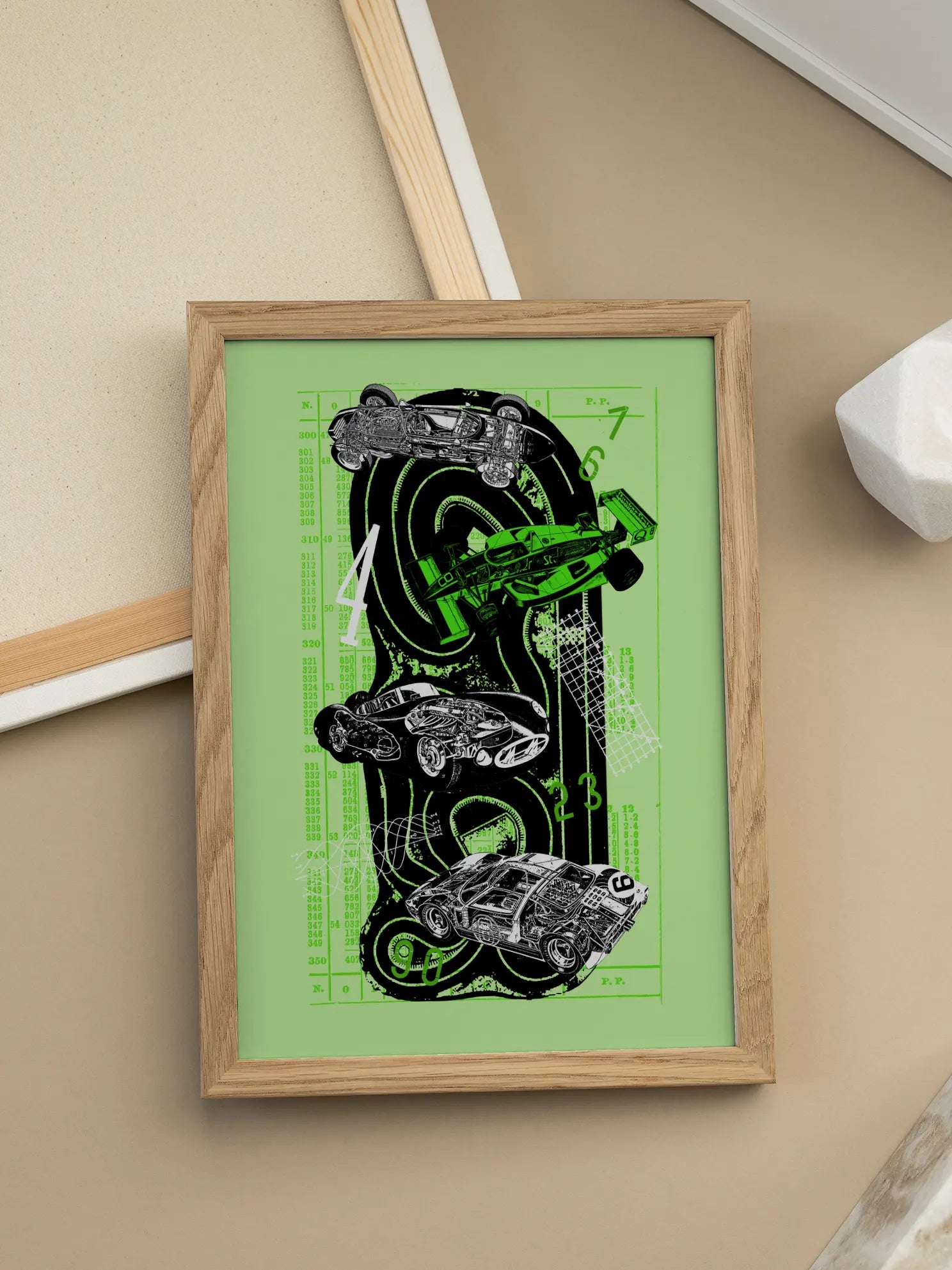 Race Car Track Poster