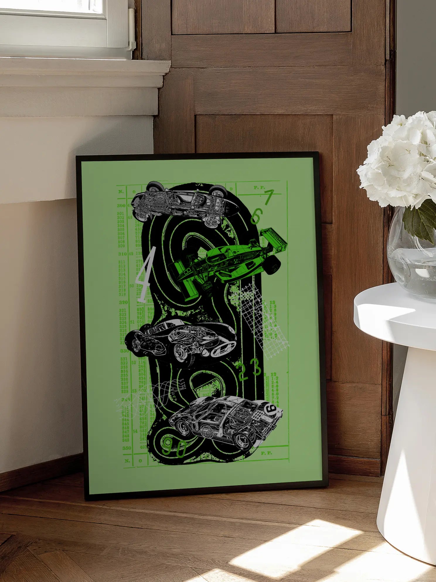 Race Car Track Poster
