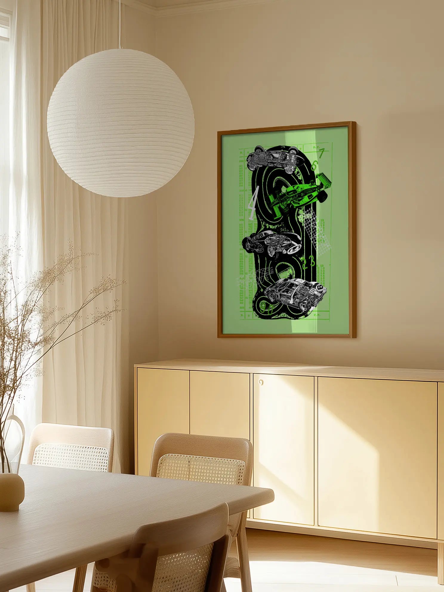 Race Car Track Poster