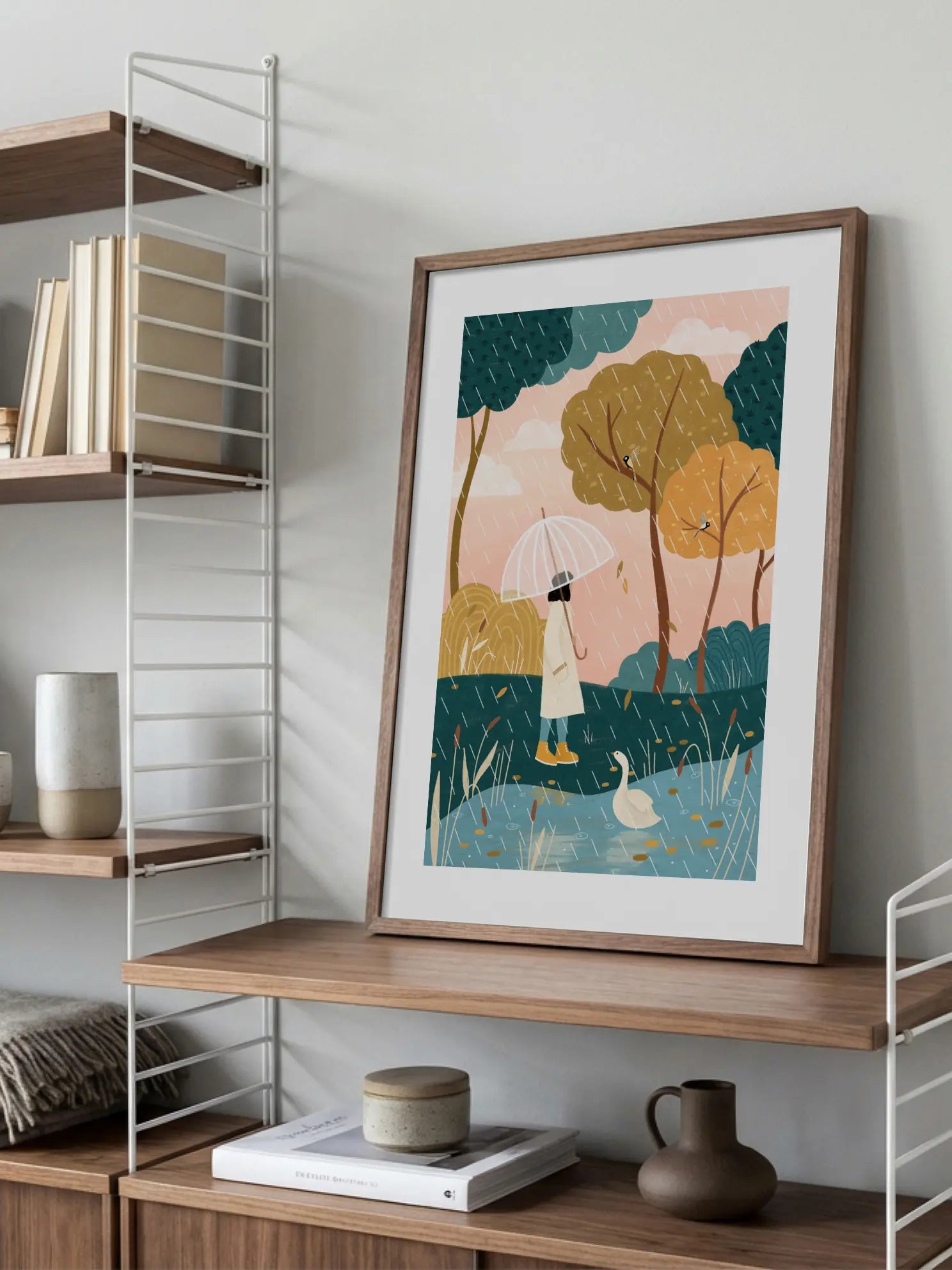 Rainy Day Stroll Poster