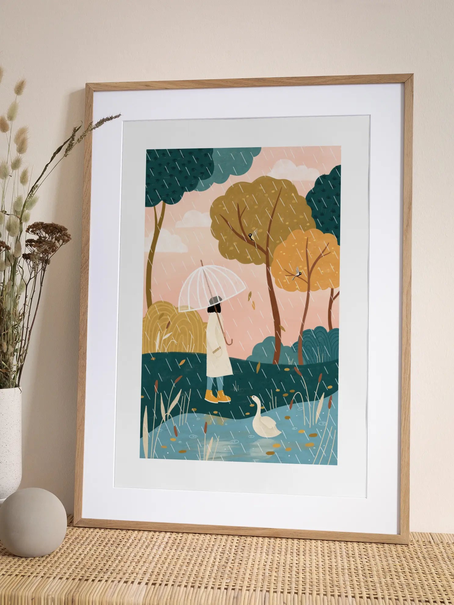 Rainy Day Stroll Poster