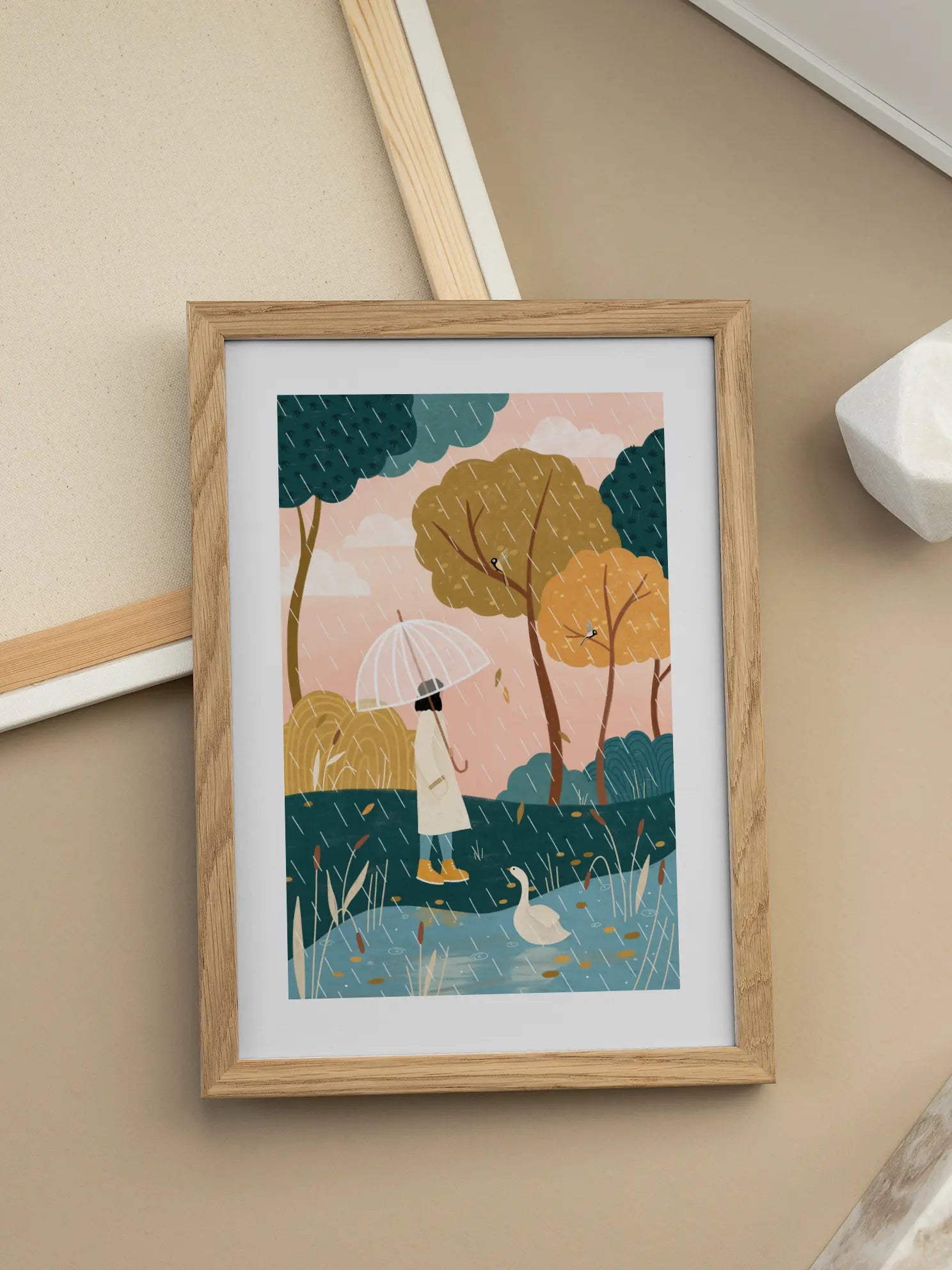 Rainy Day Stroll Poster