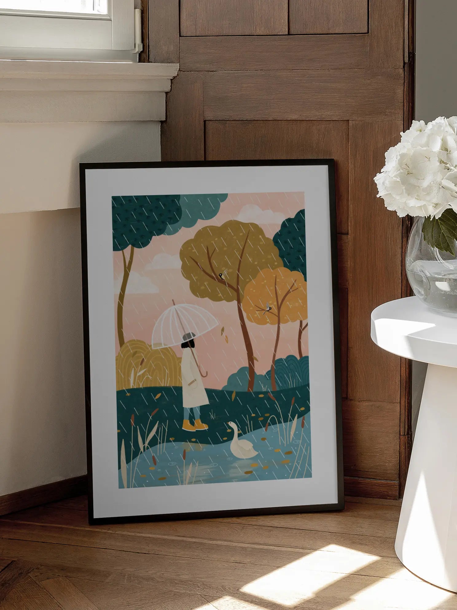 Rainy Day Stroll Poster