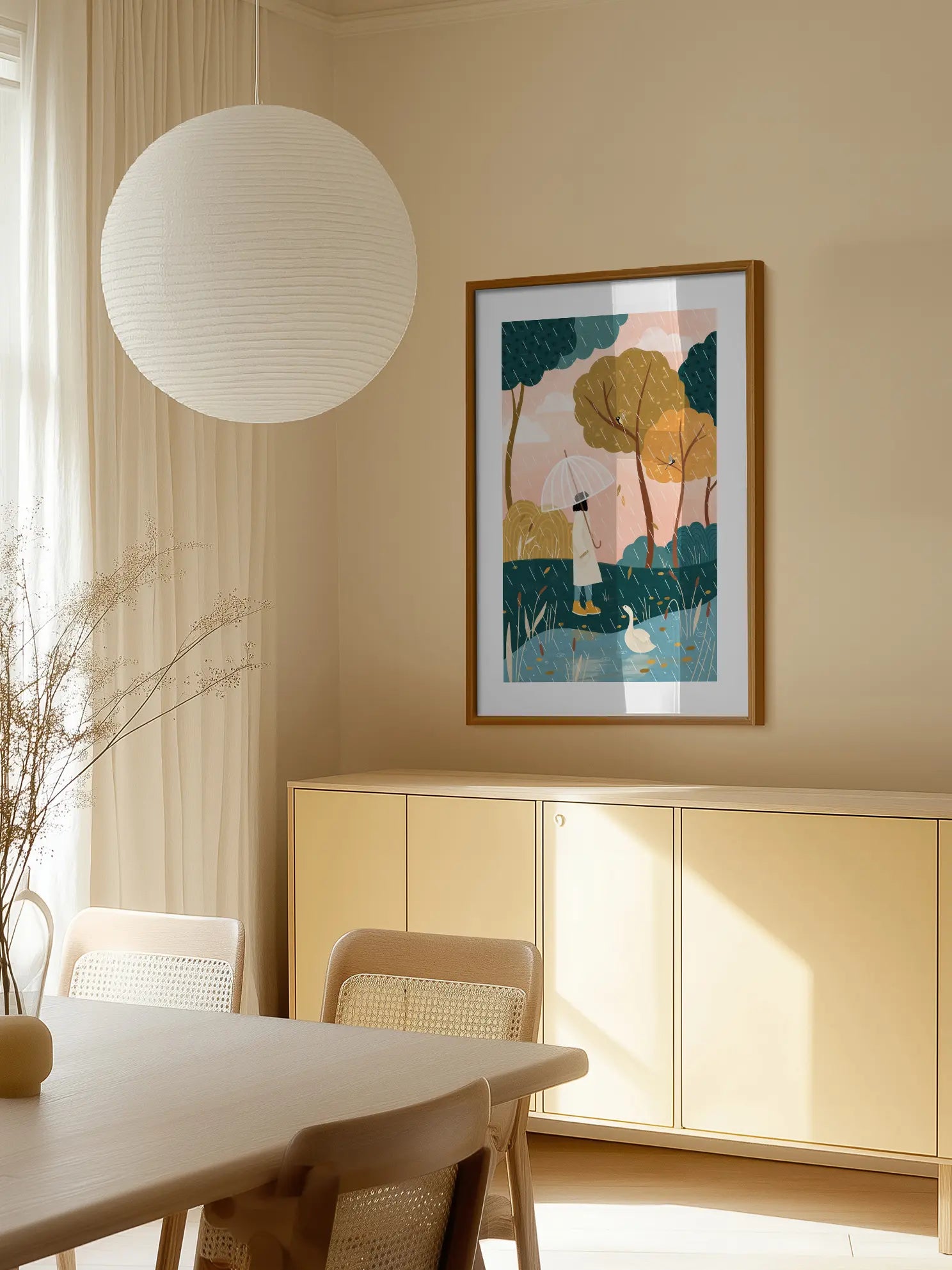 Rainy Day Stroll Poster