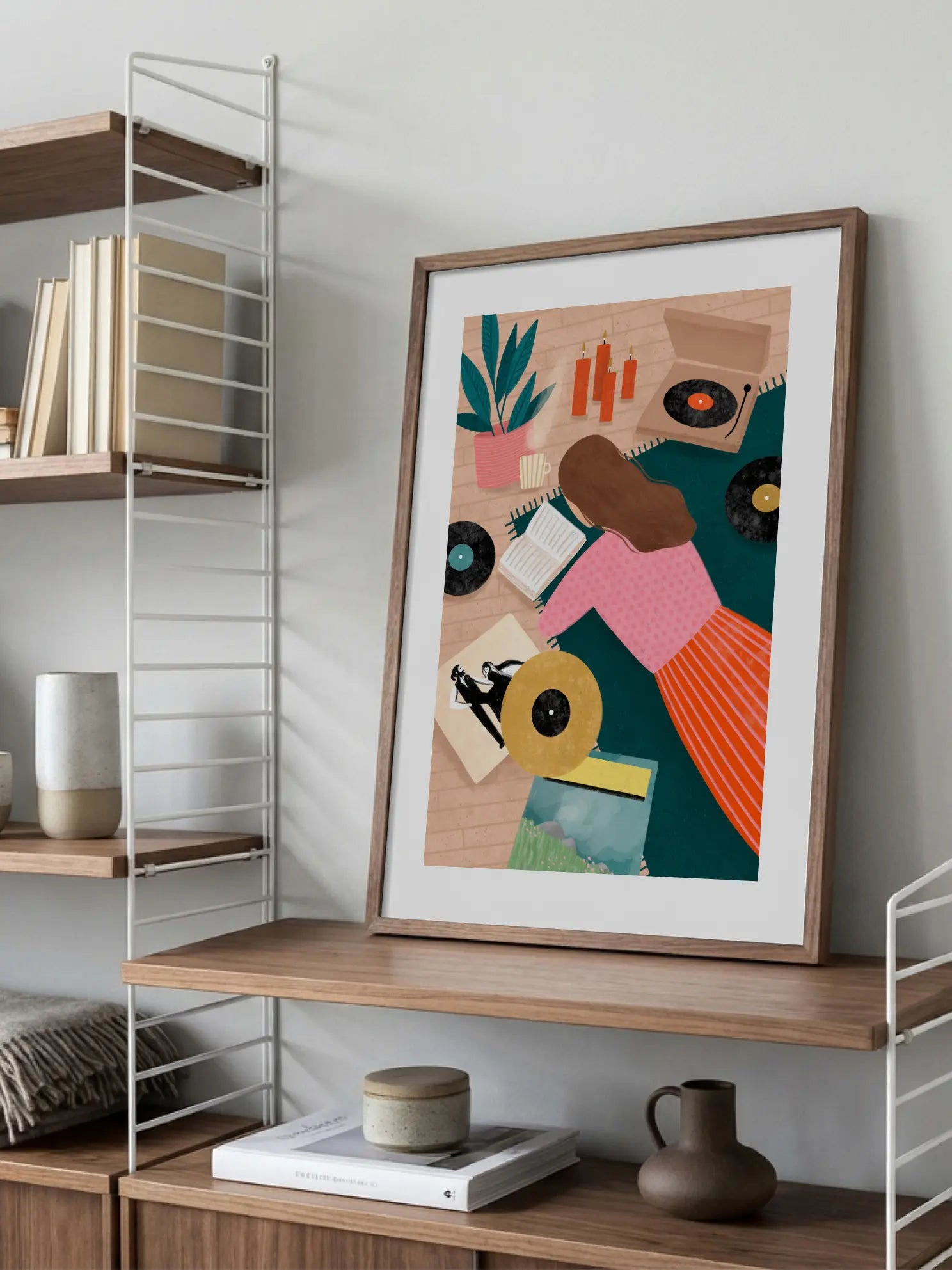 Record Playing Poster