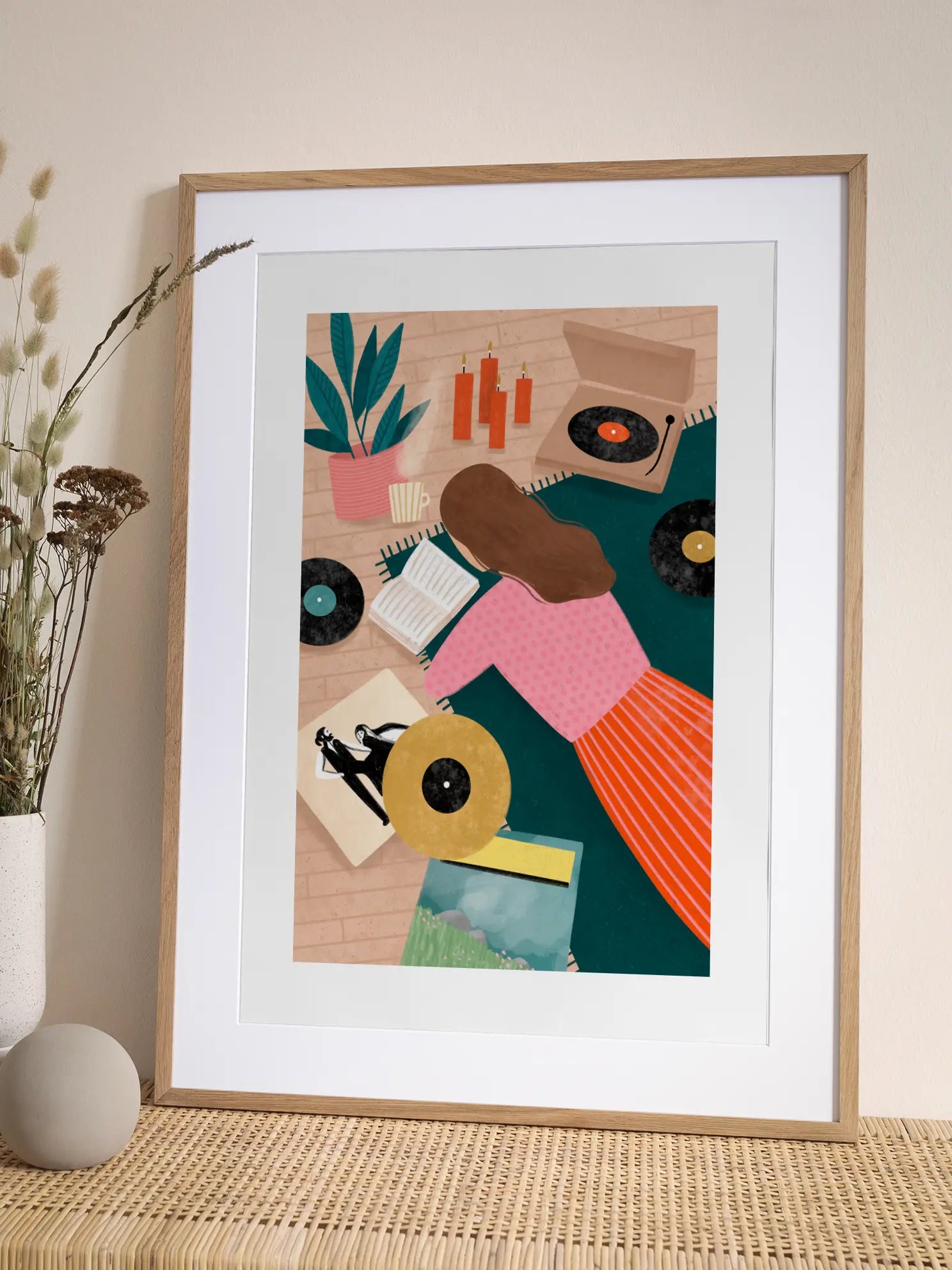 Record Playing Poster