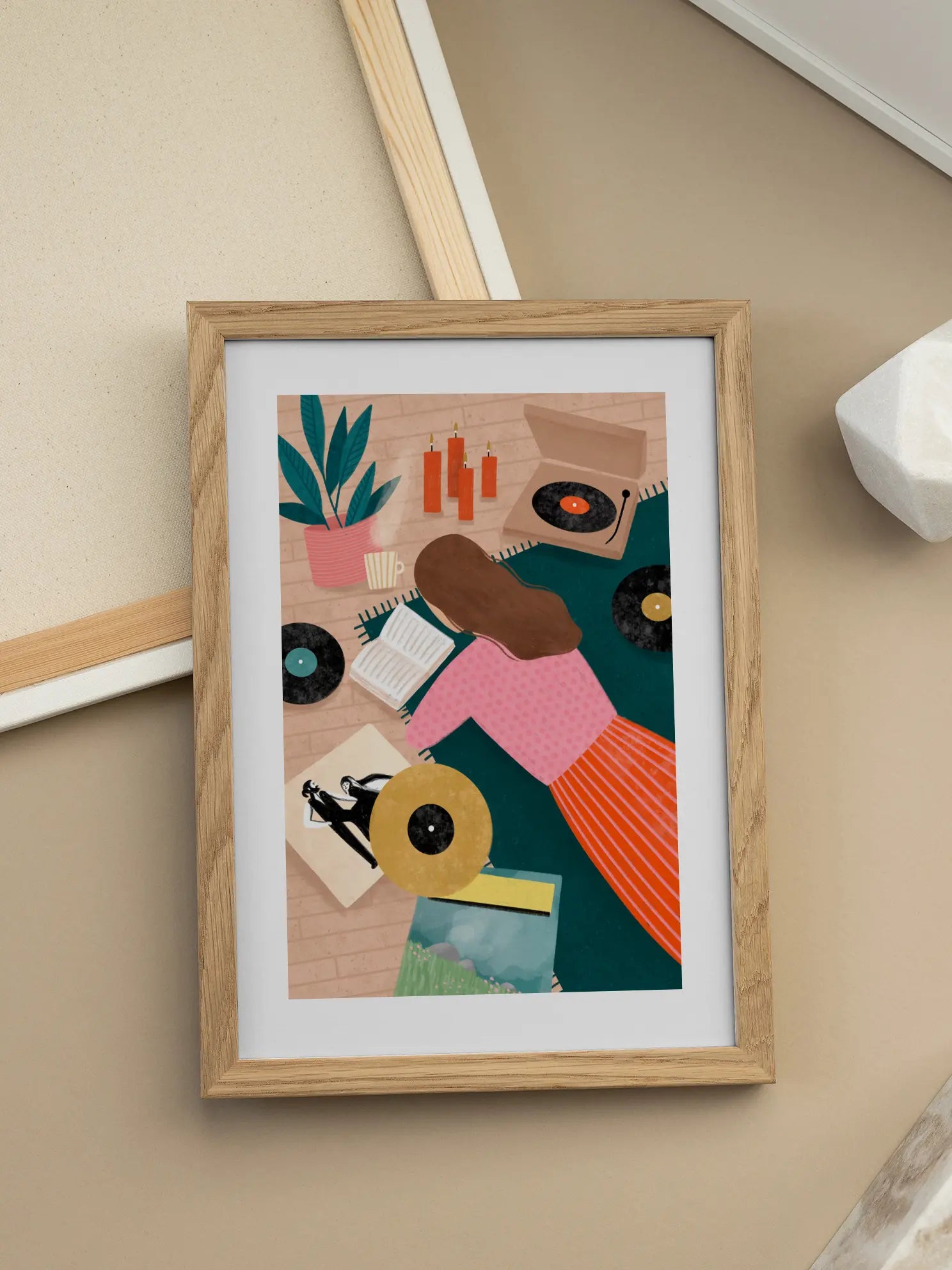 Record Playing Poster