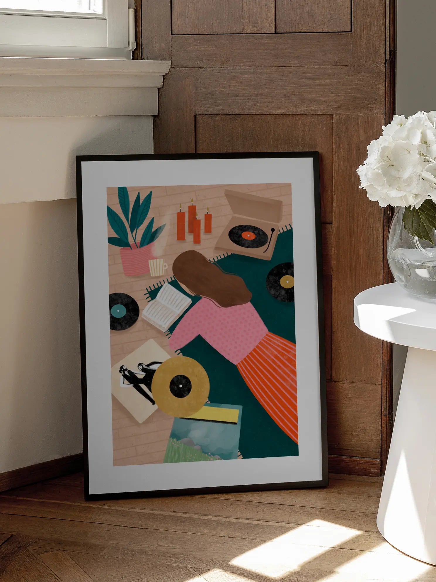 Record Playing Poster