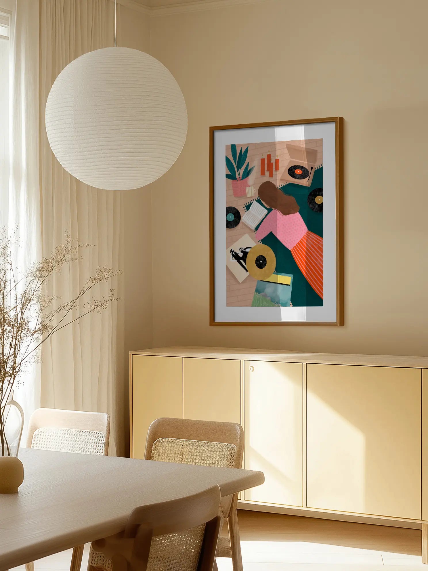 Record Playing Poster