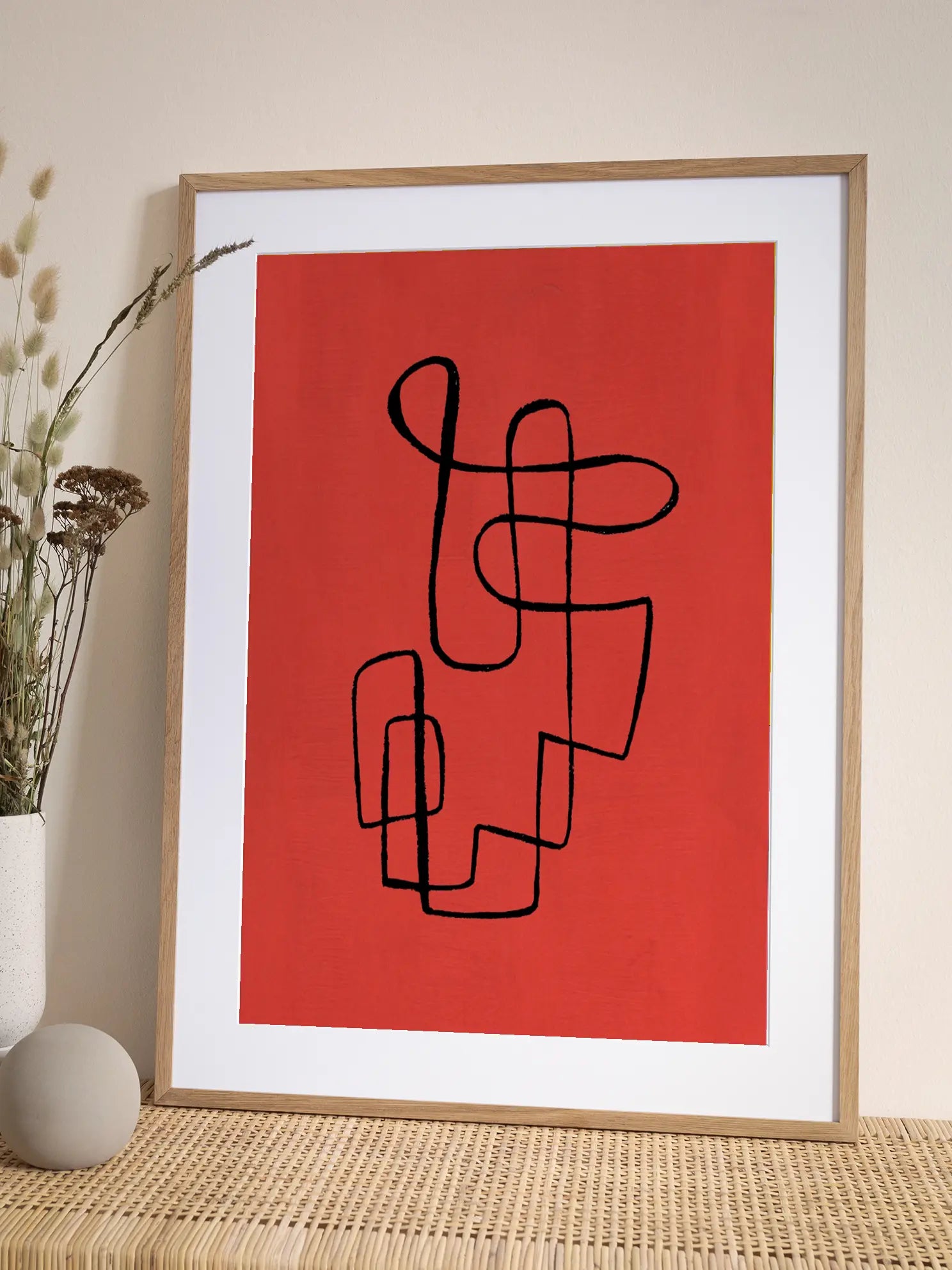 Red Abstract Poster