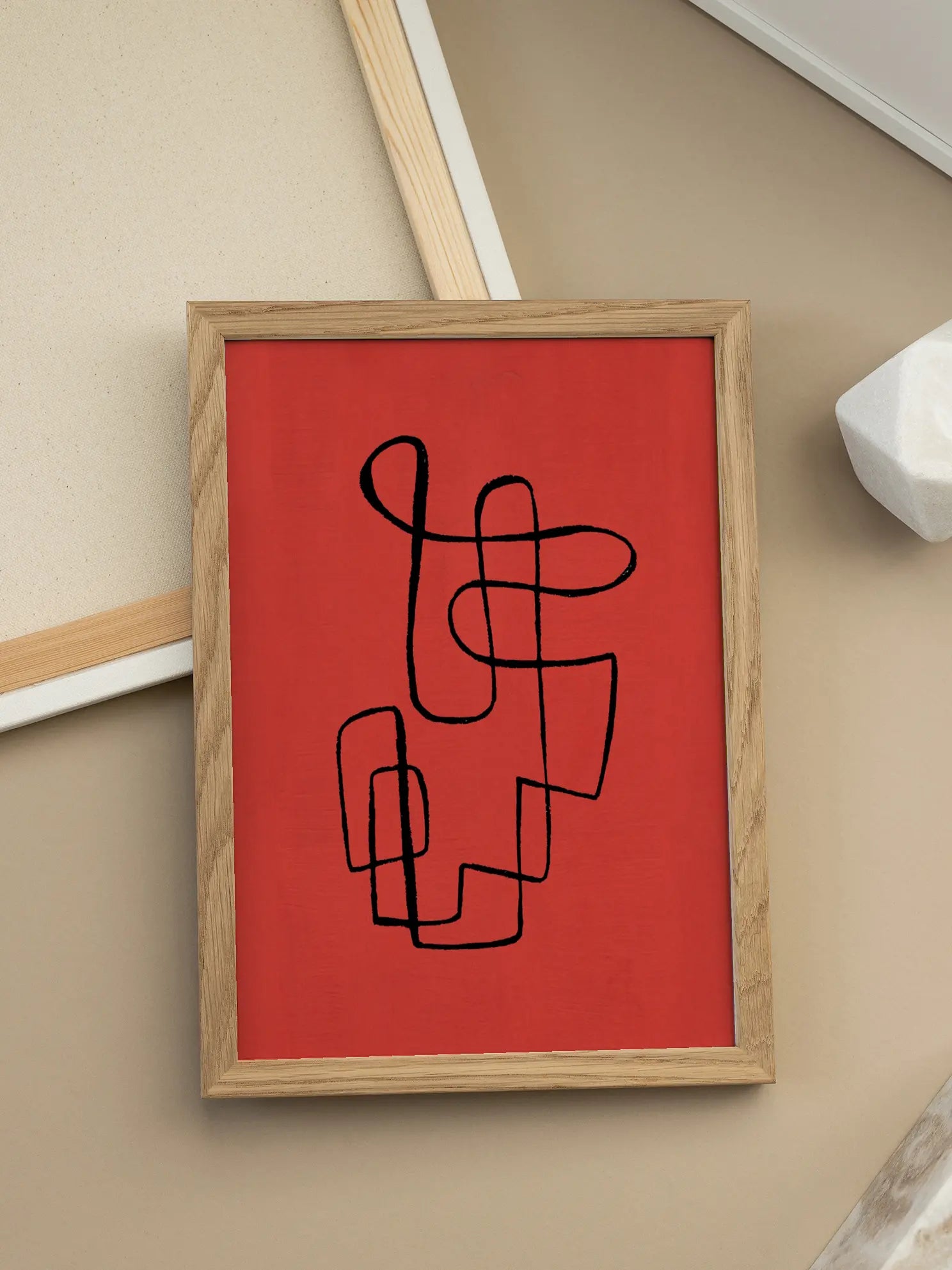 Red Abstract Poster