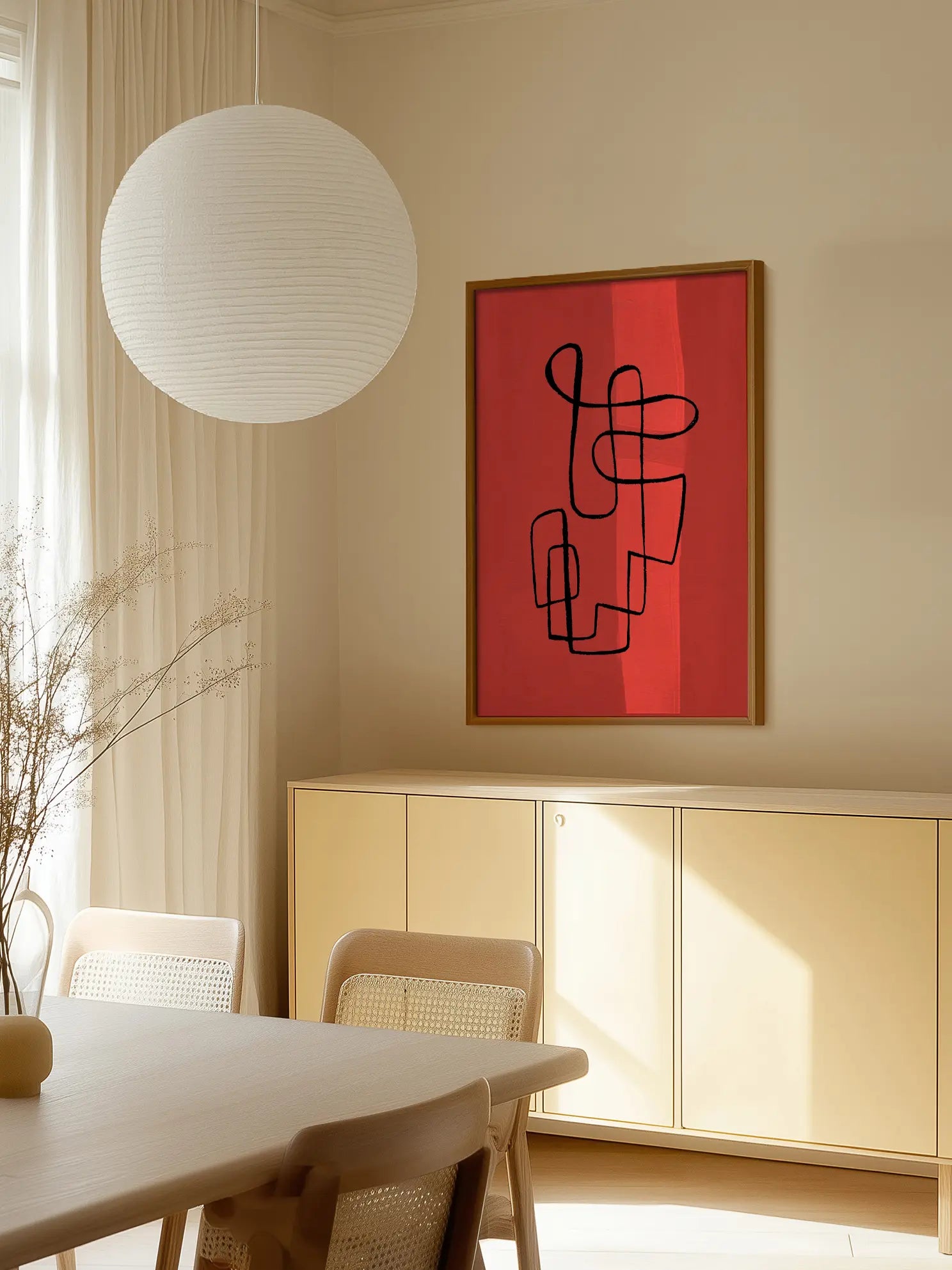 Red Abstract Poster