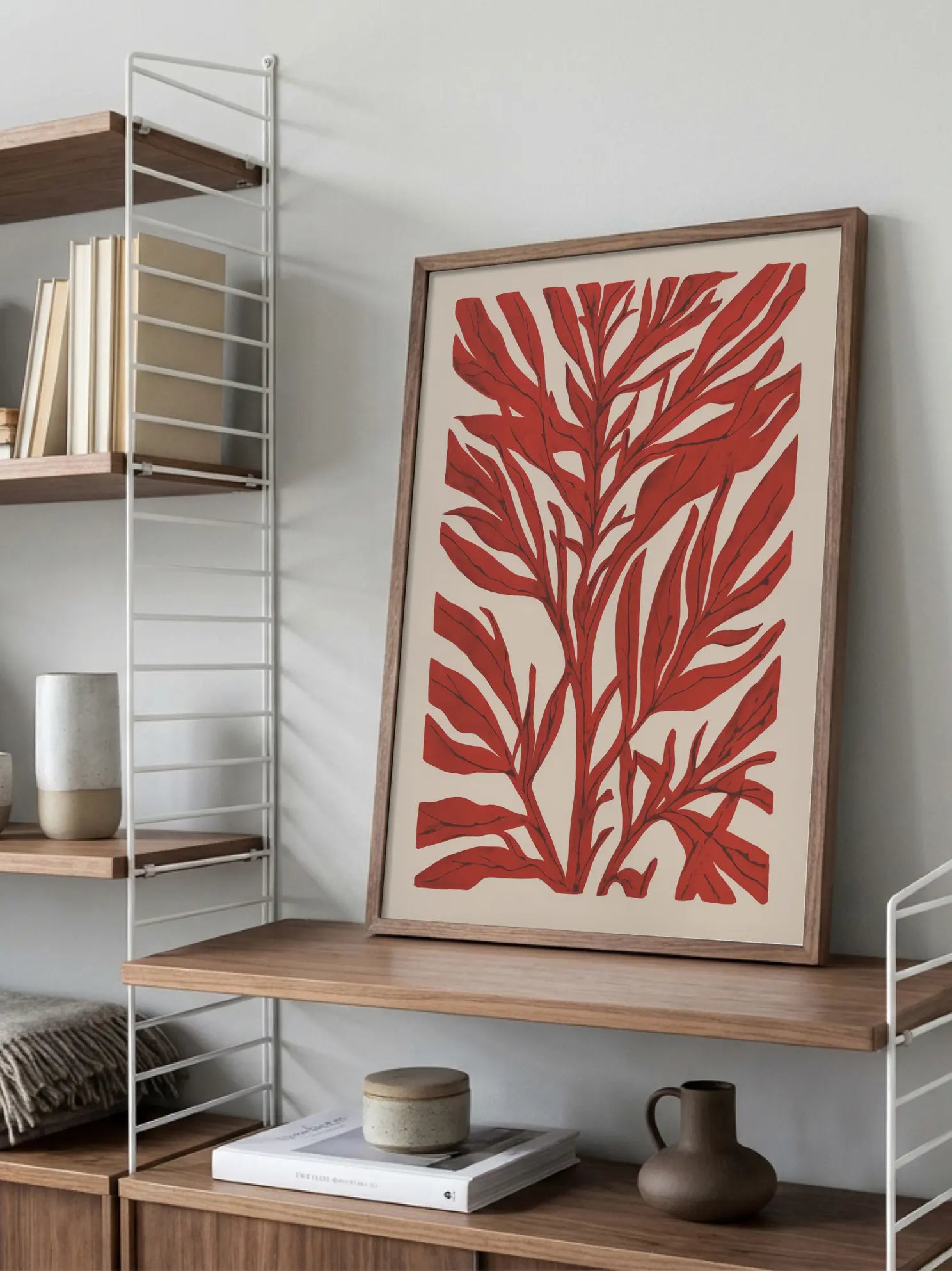 Botanical Red Sprout Poster