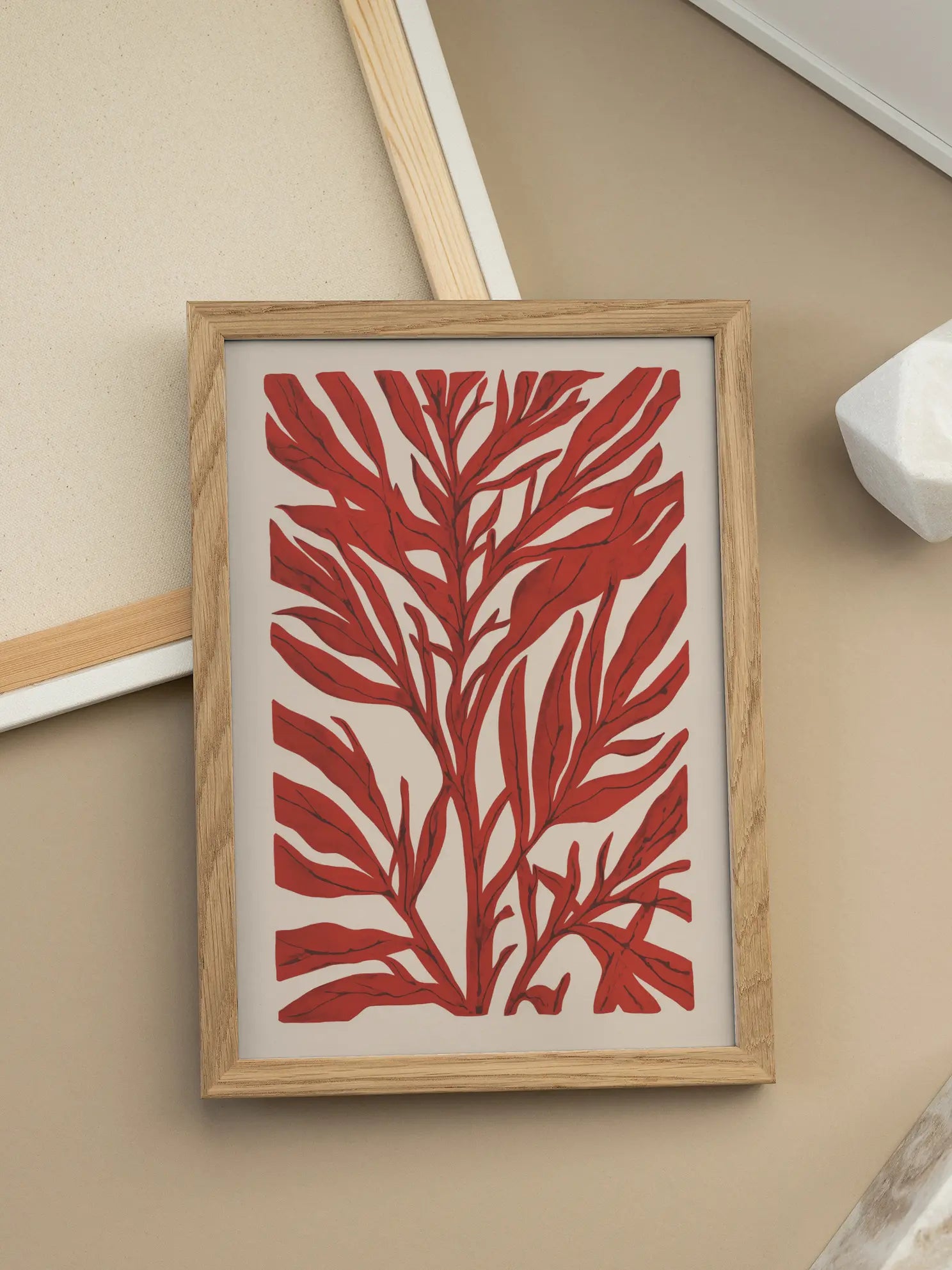Botanical Red Sprout Poster