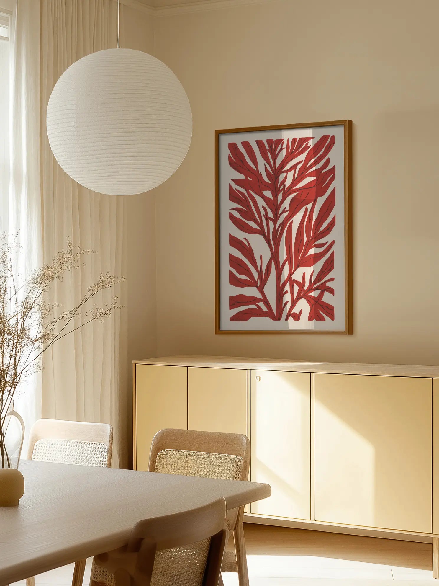 Botanical Red Sprout Poster