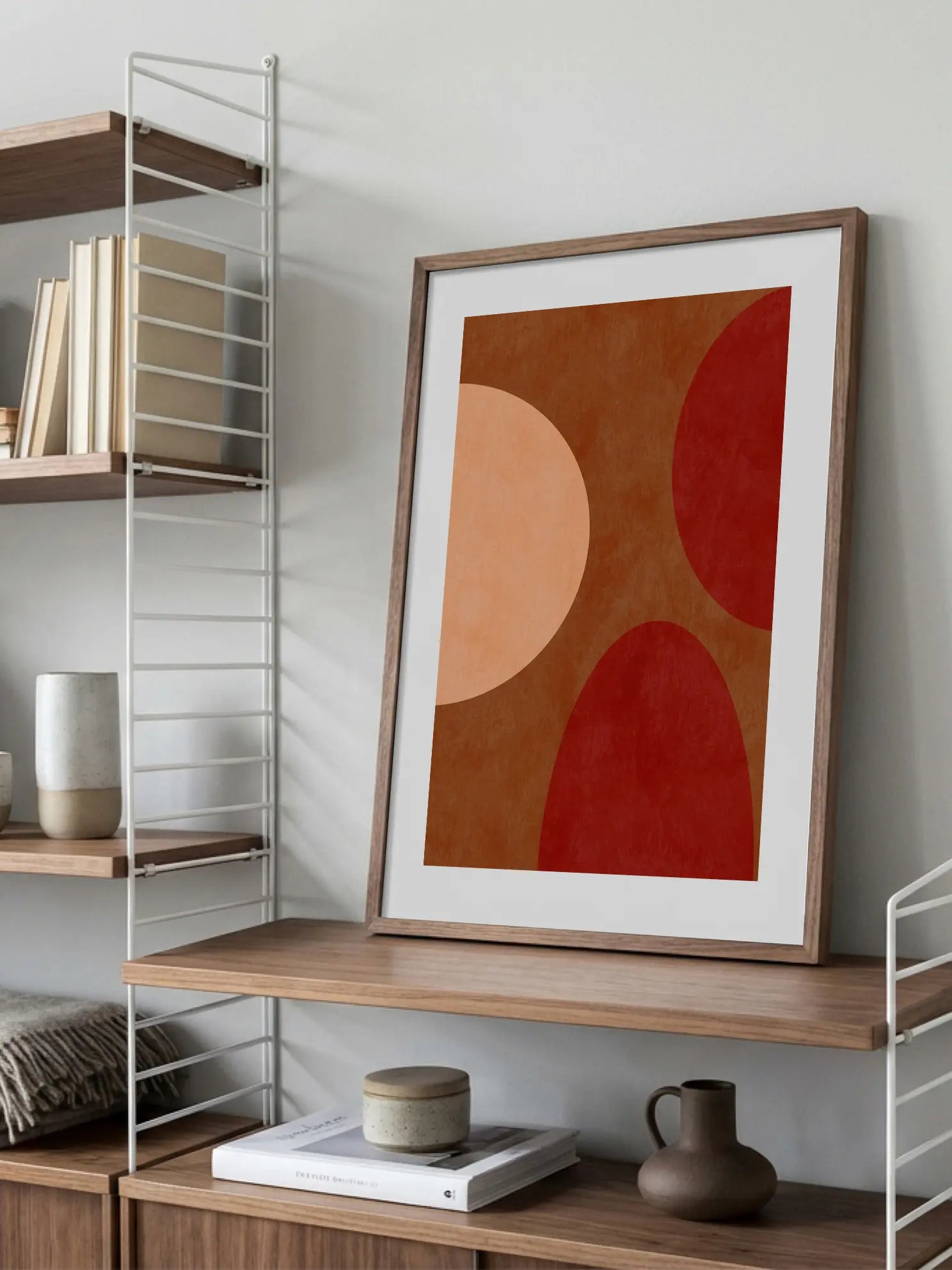 Red Brown Graphic Poster