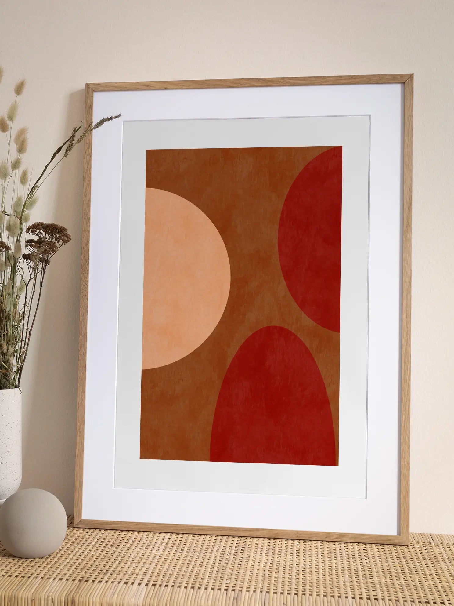 Red Brown Graphic Poster