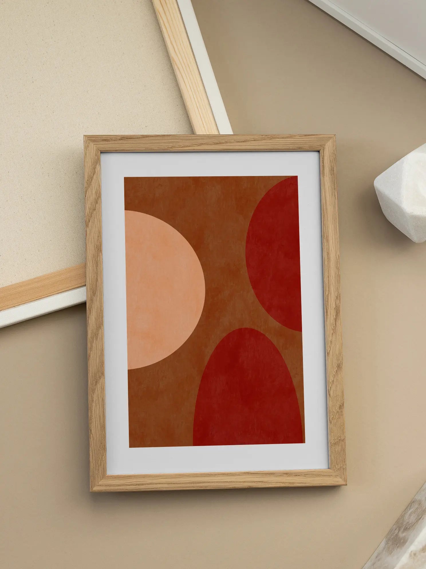 Red Brown Graphic Poster