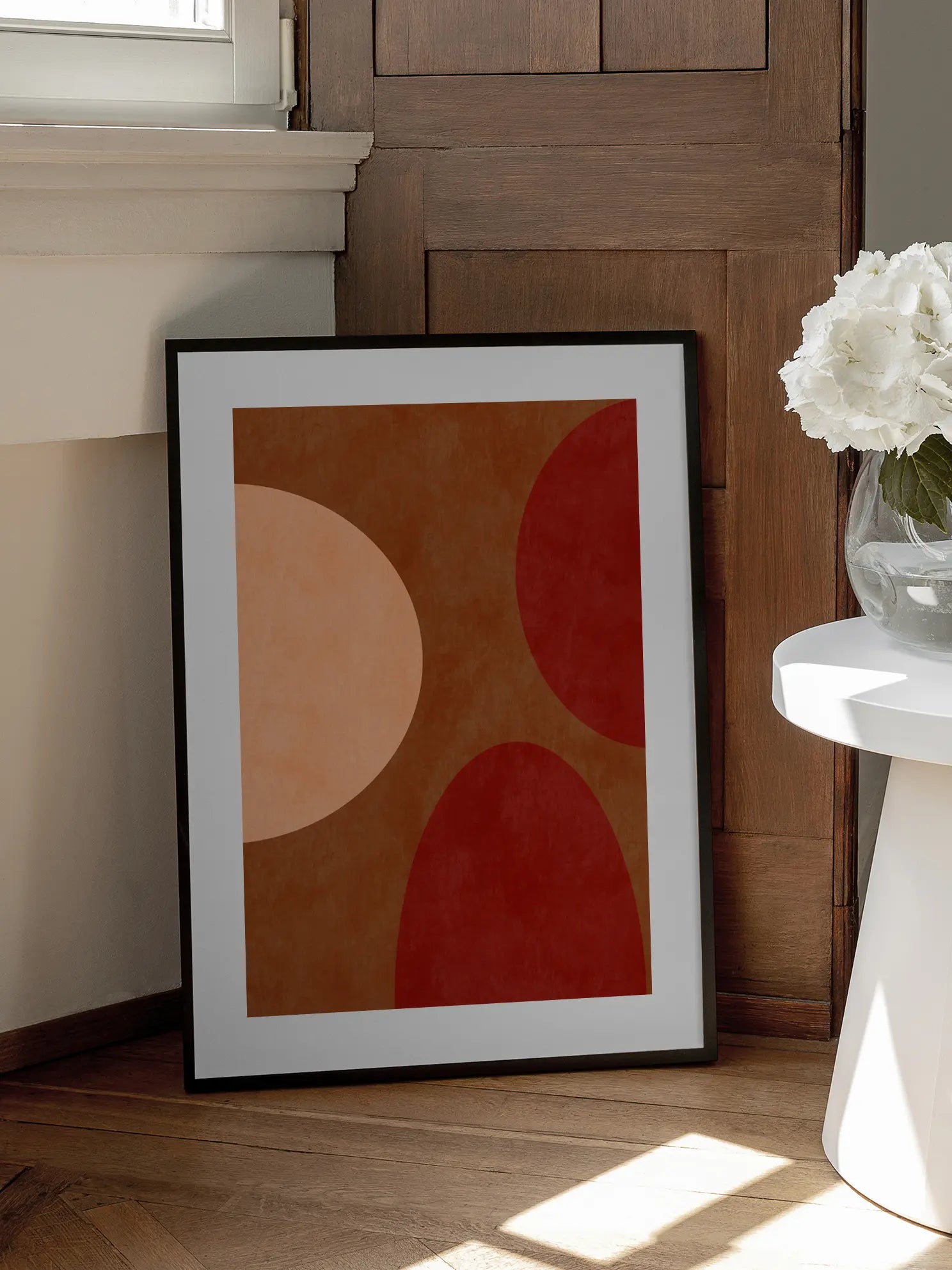 Red Brown Graphic Poster