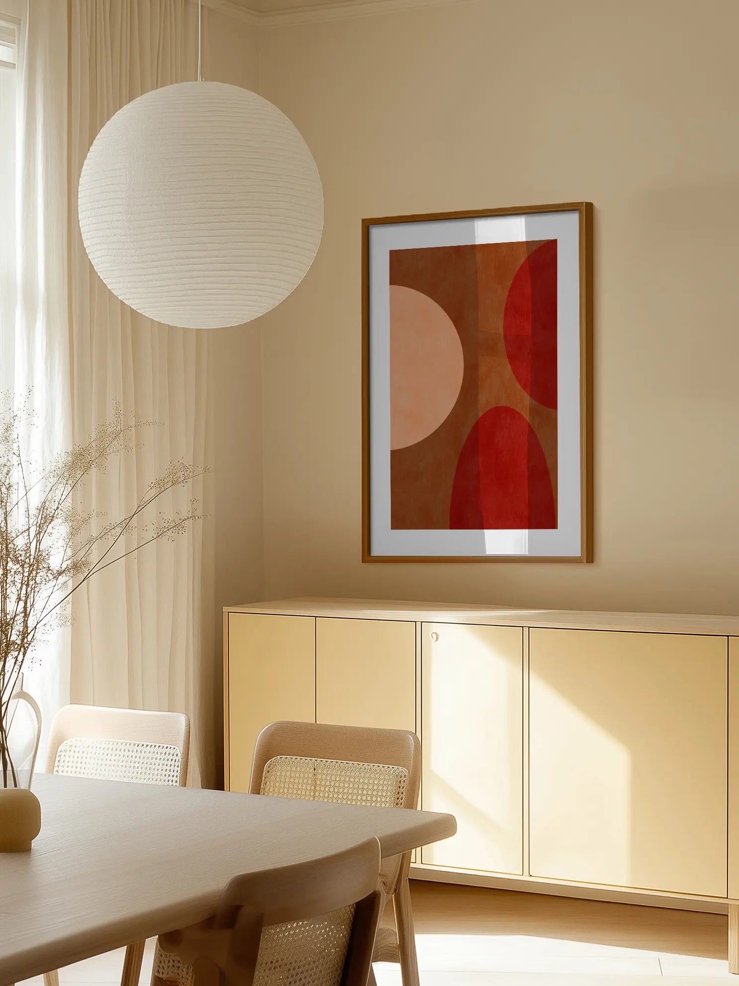Red Brown Graphic Poster