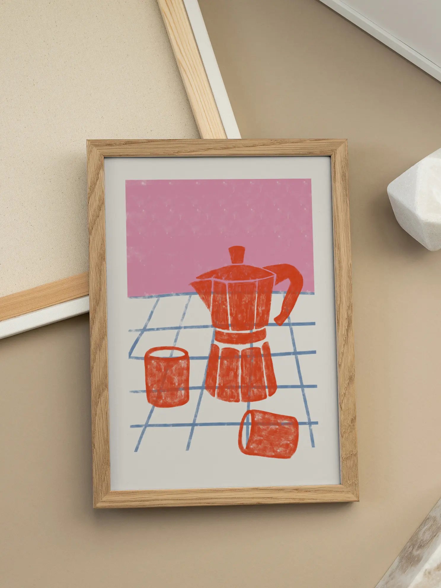 Red Coffee Pot Poster