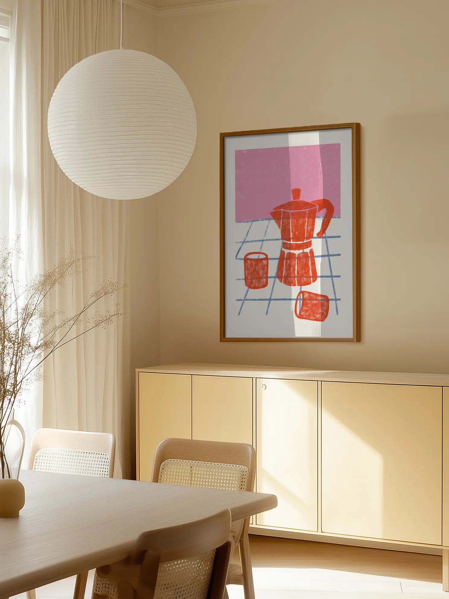 Red Coffee Pot Poster