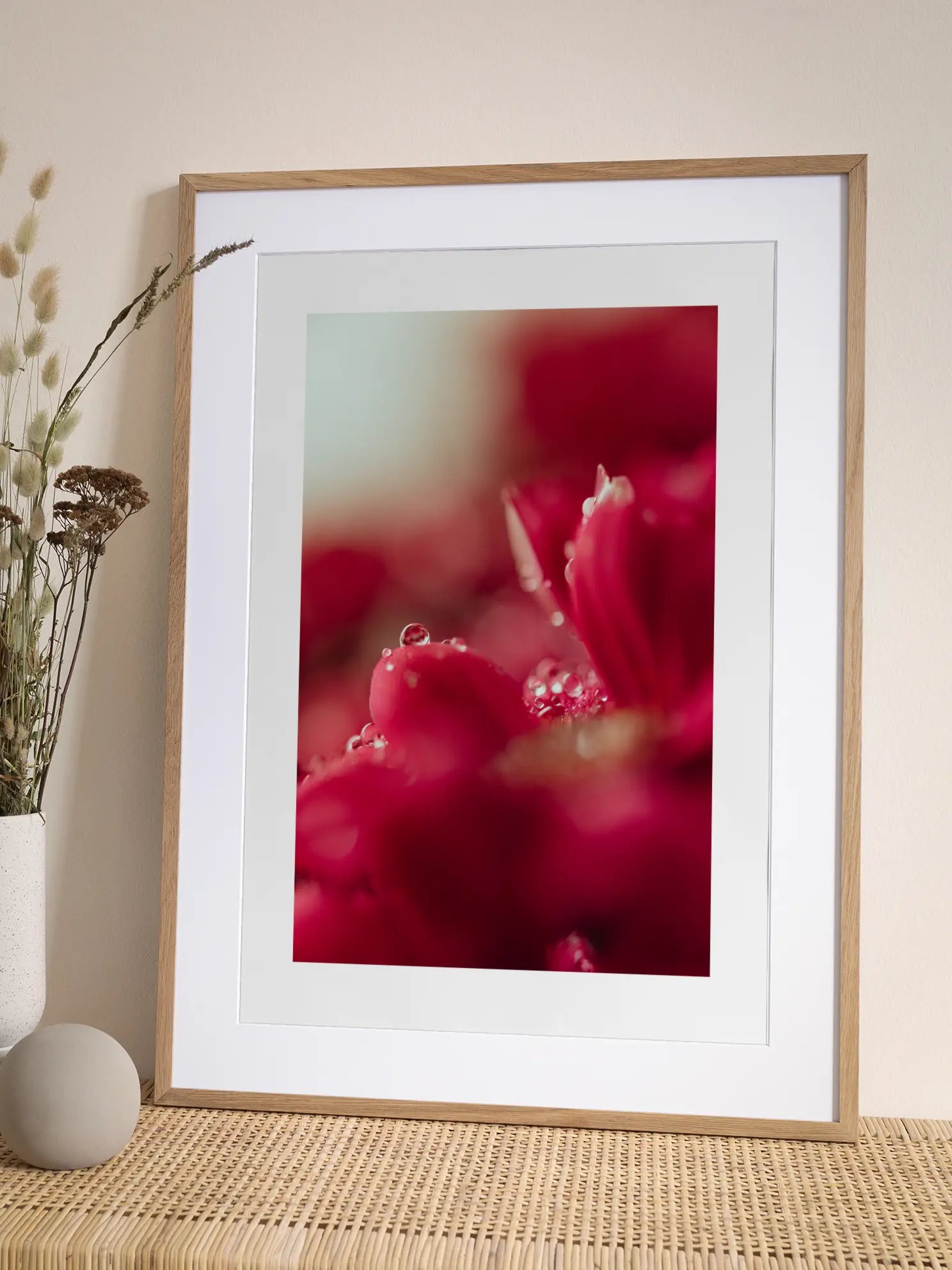 Red Flower Petals Poster