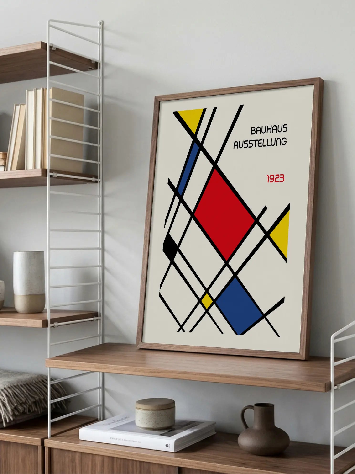 Red Grid — Bauhaus 1923 Poster