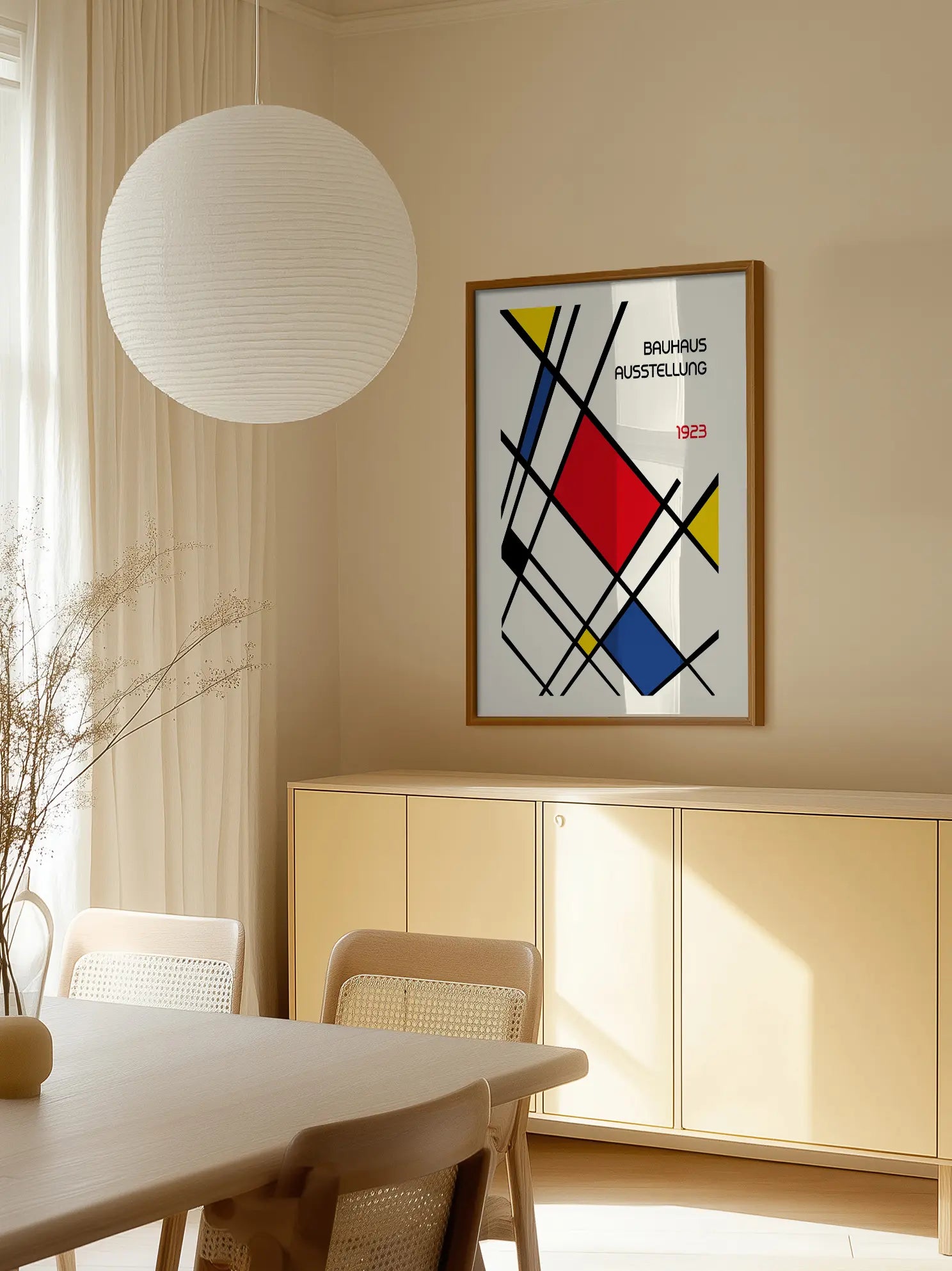 Red Grid — Bauhaus 1923 Poster