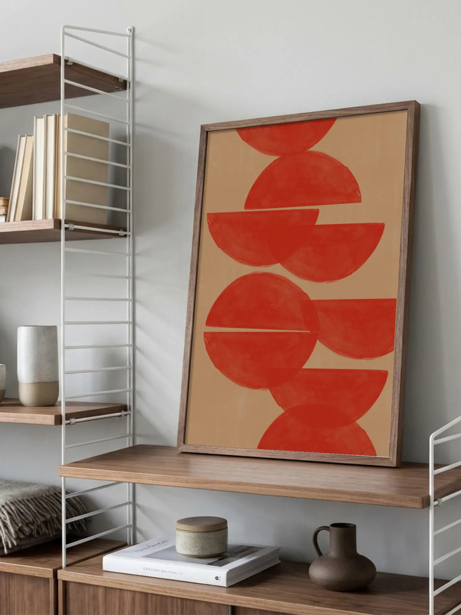 Red Halves Poster