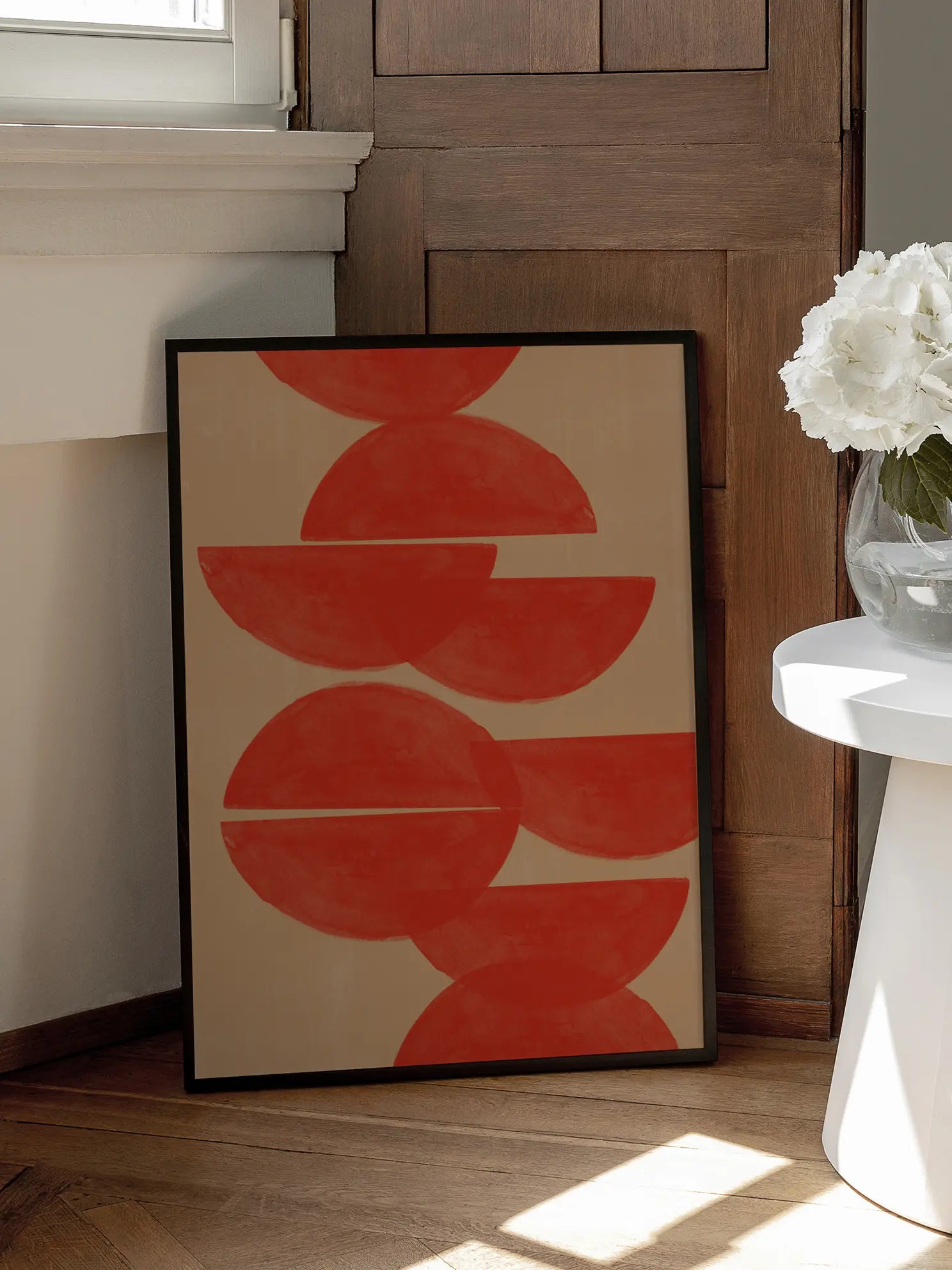 Red Halves Poster