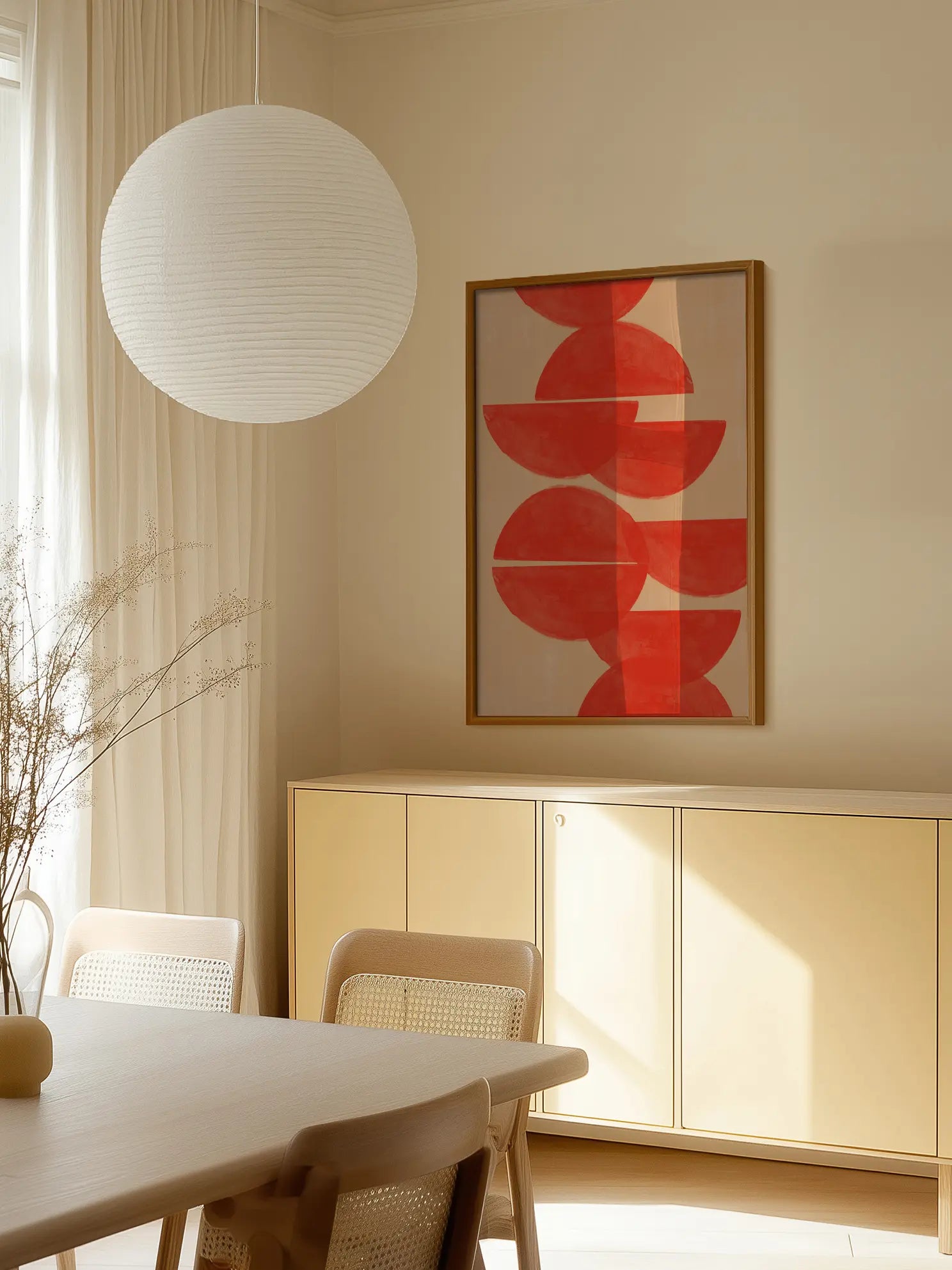 Red Halves Poster