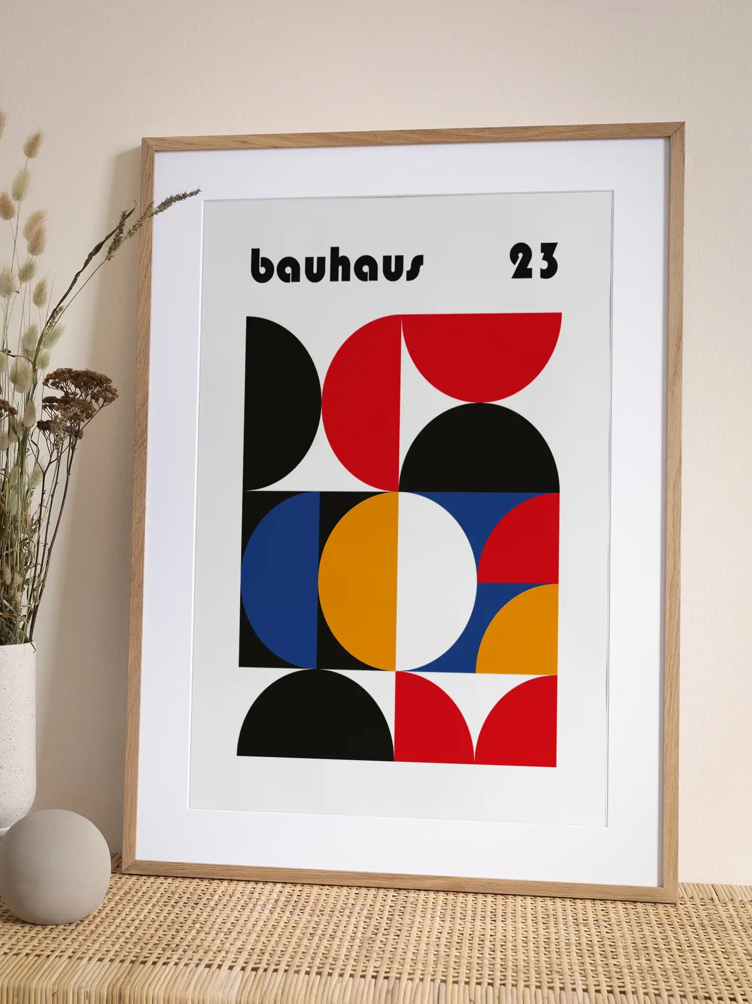 Red Hemispheres — Bauhaus 1923 Poster