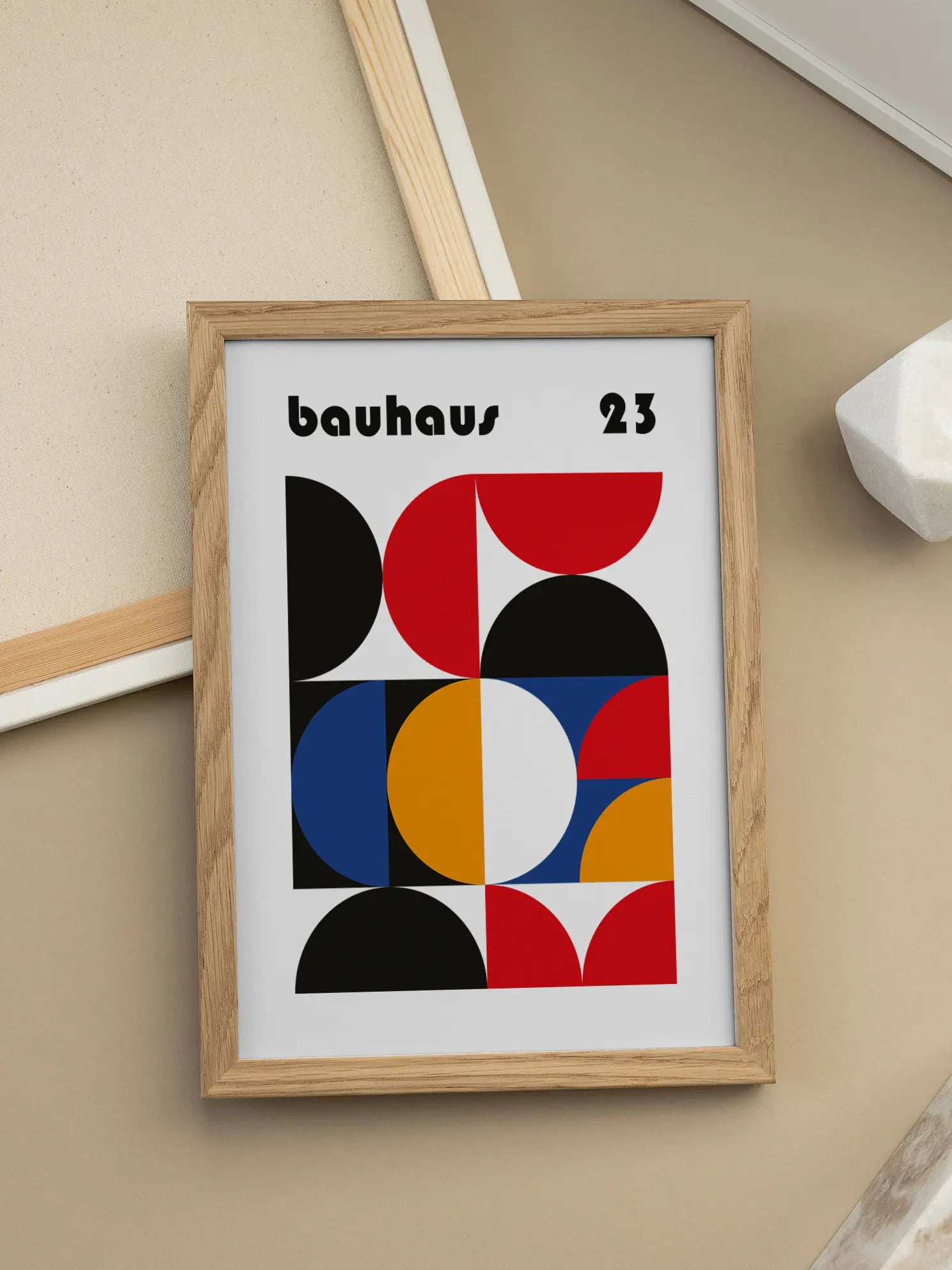 Red Hemispheres — Bauhaus 1923 Poster