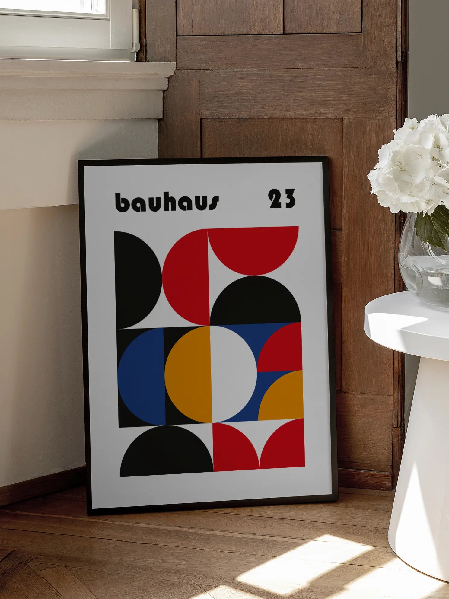 Red Hemispheres — Bauhaus 1923 Poster