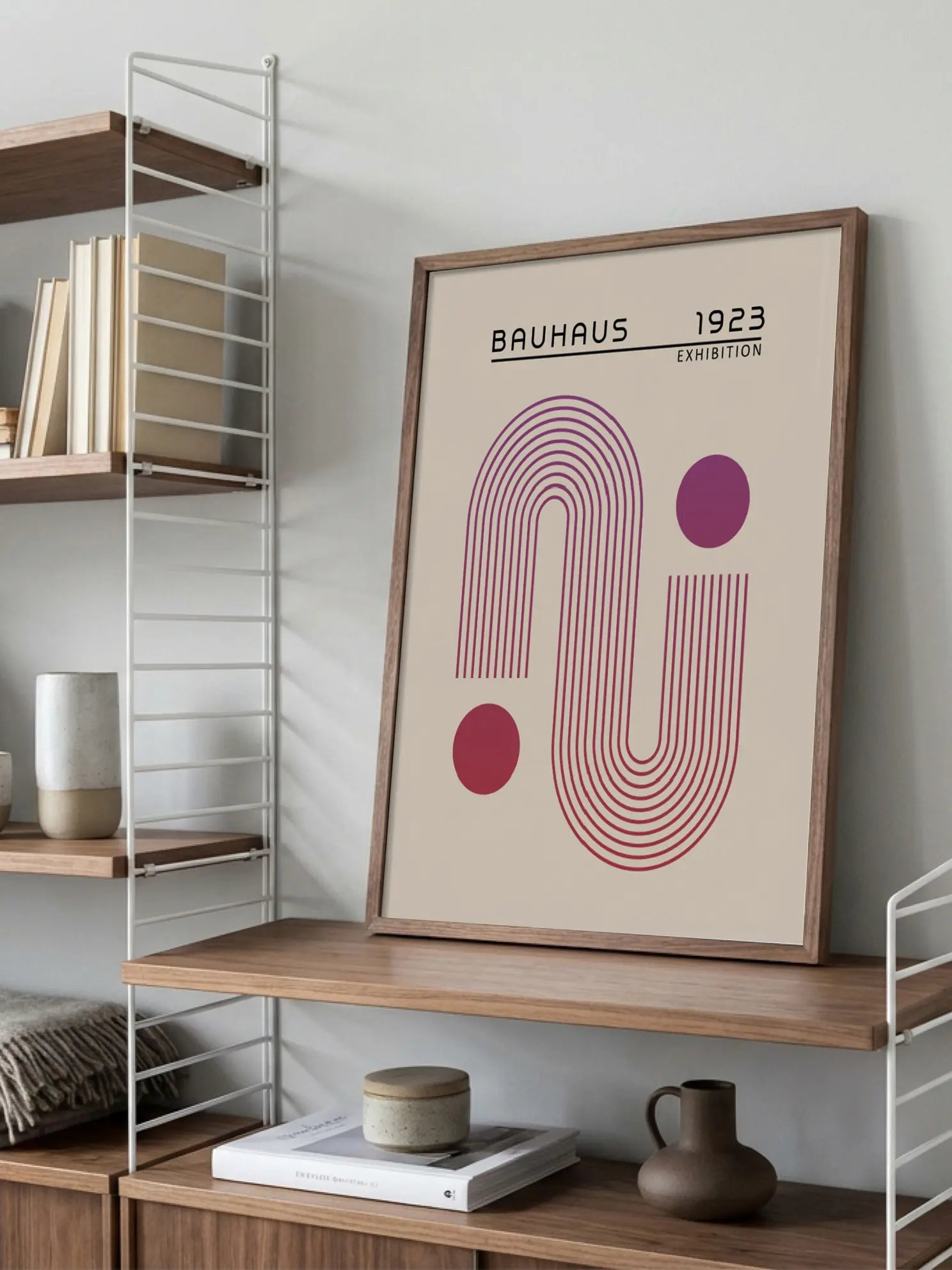 Red Loops — Bauhaus 1923 Poster