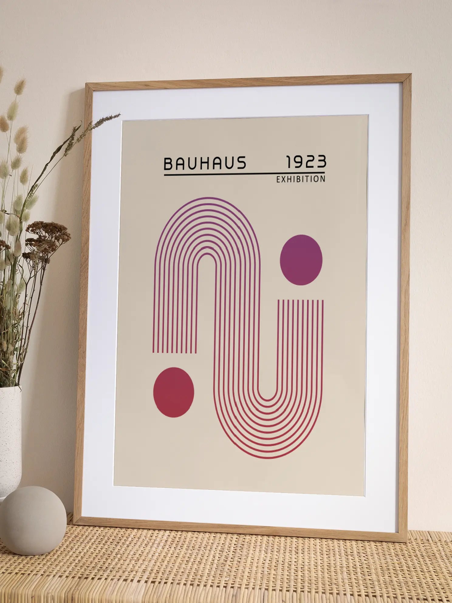Red Loops — Bauhaus 1923 Poster