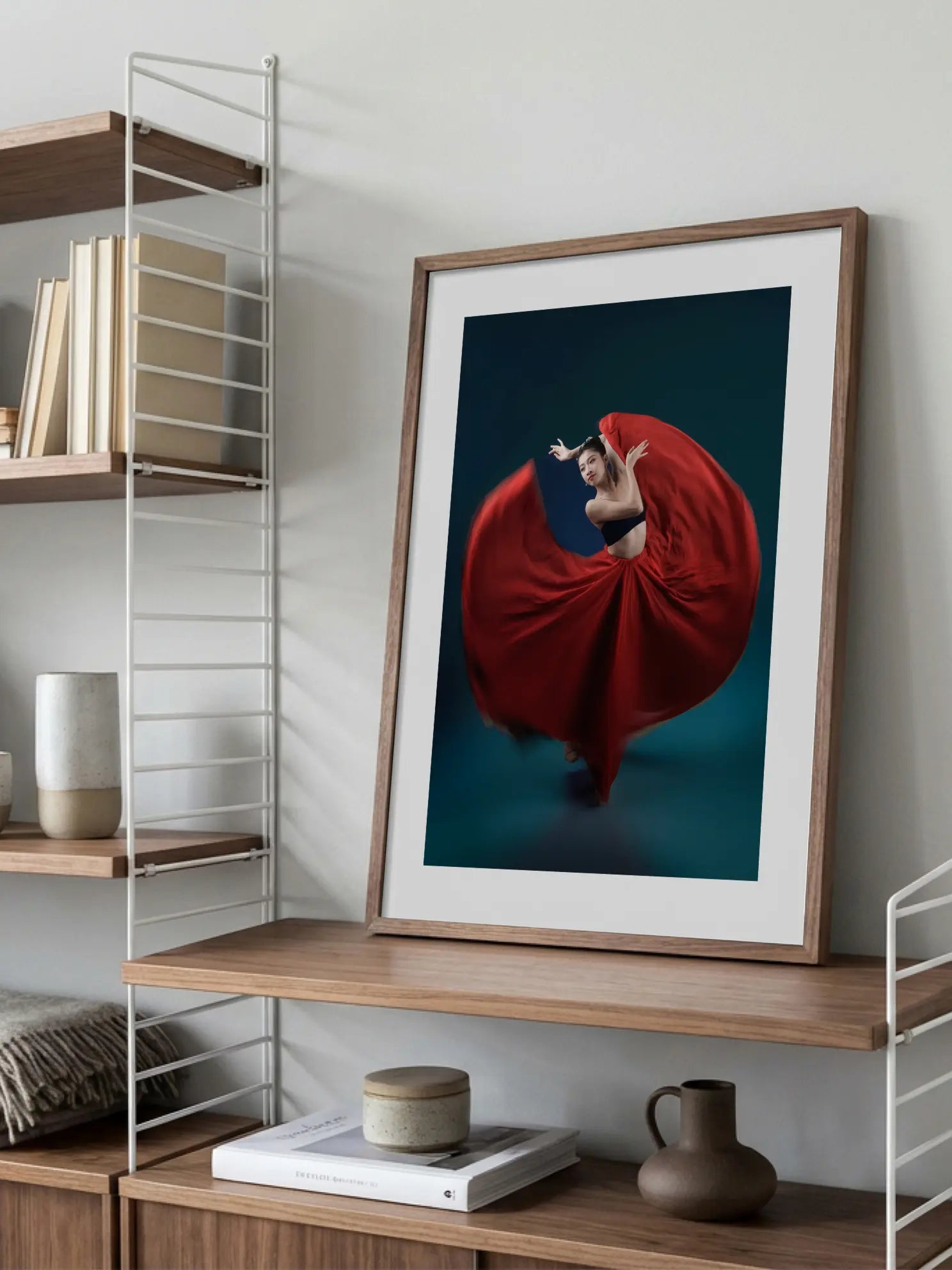 Red Skirt Ballerina Poster