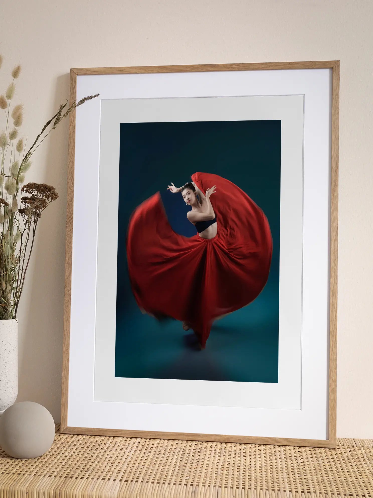 Red Skirt Ballerina Poster