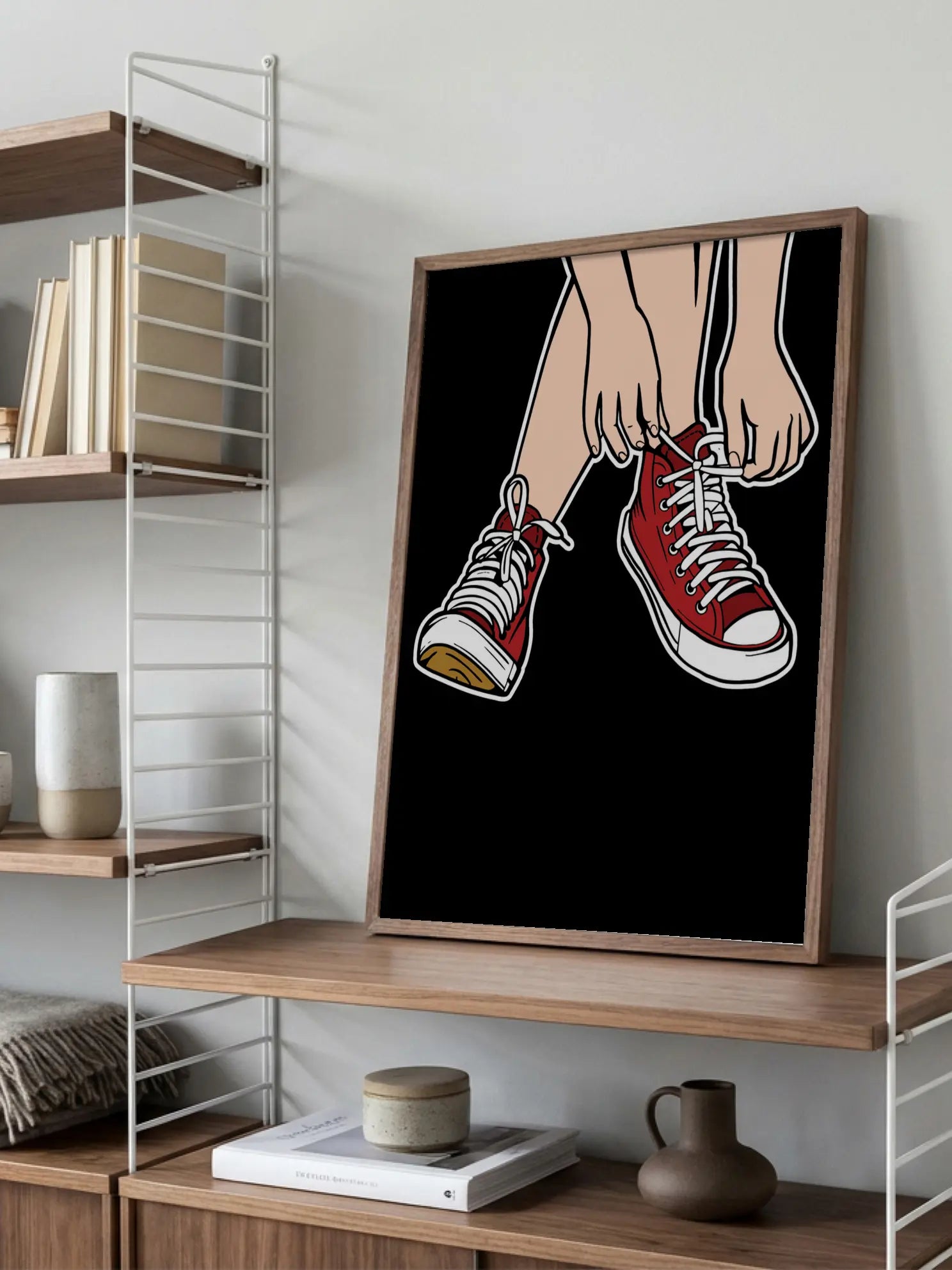 Red Sneakers Poster