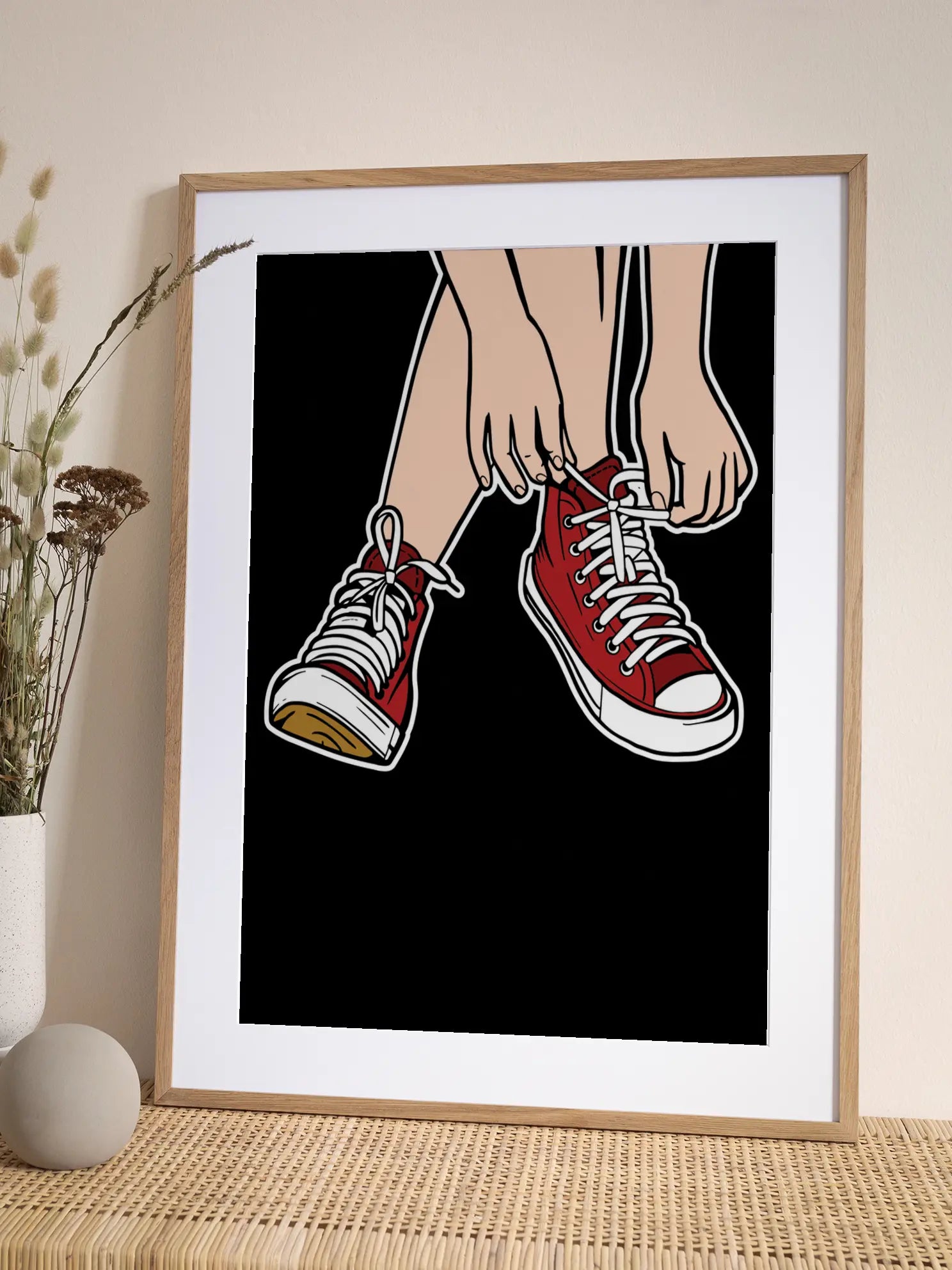 Red Sneakers Poster