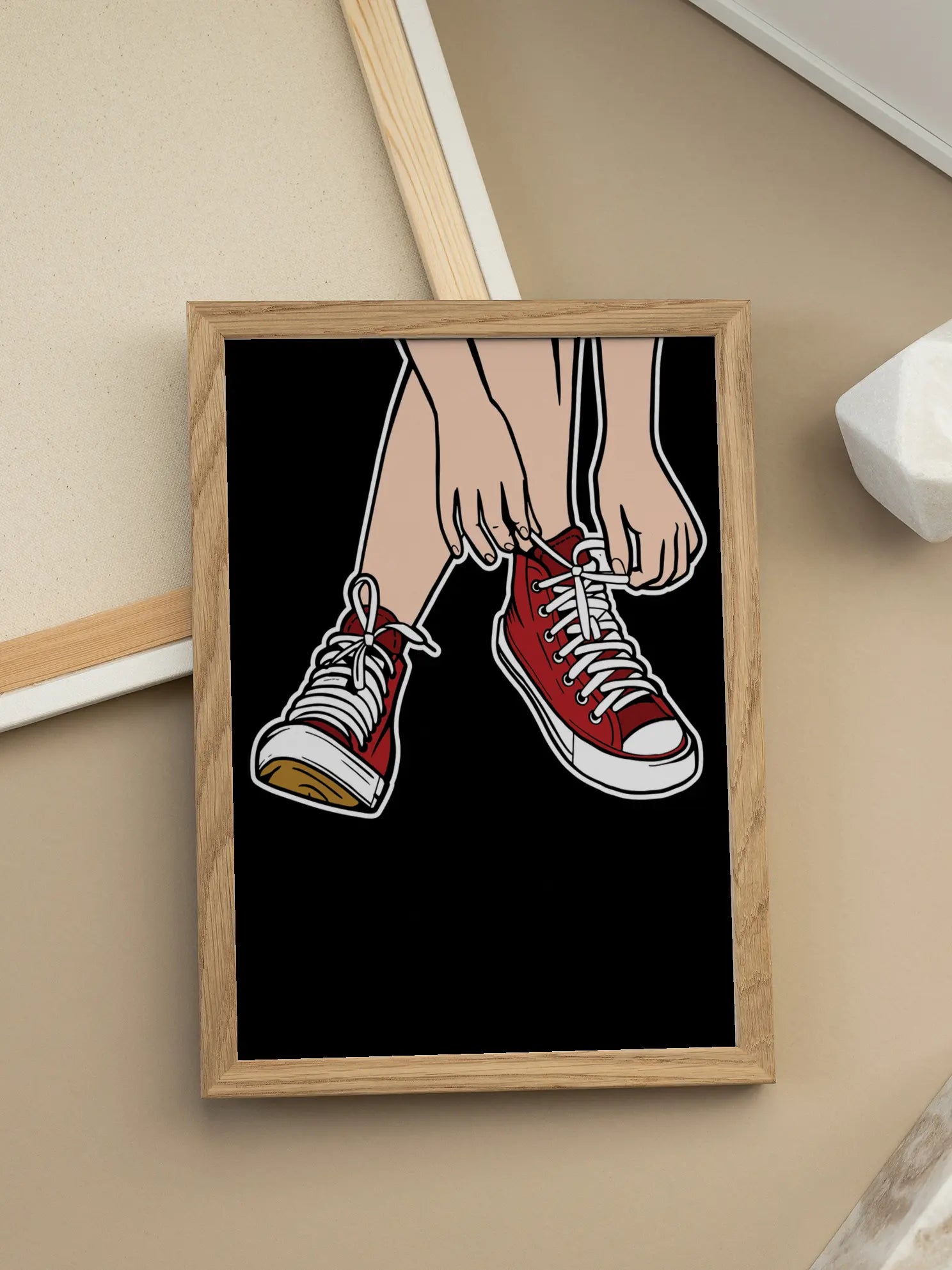 Red Sneakers Poster