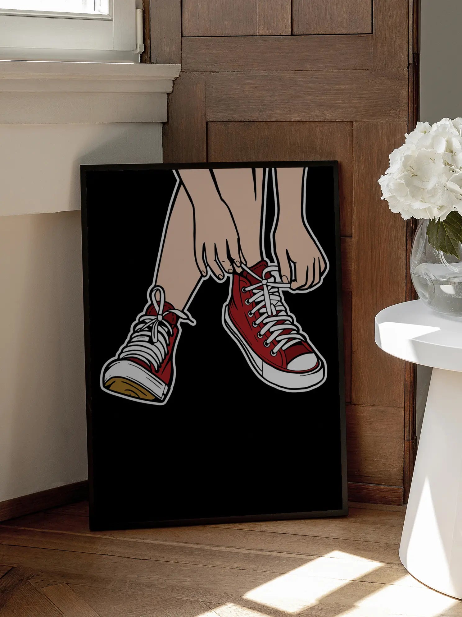 Red Sneakers Poster