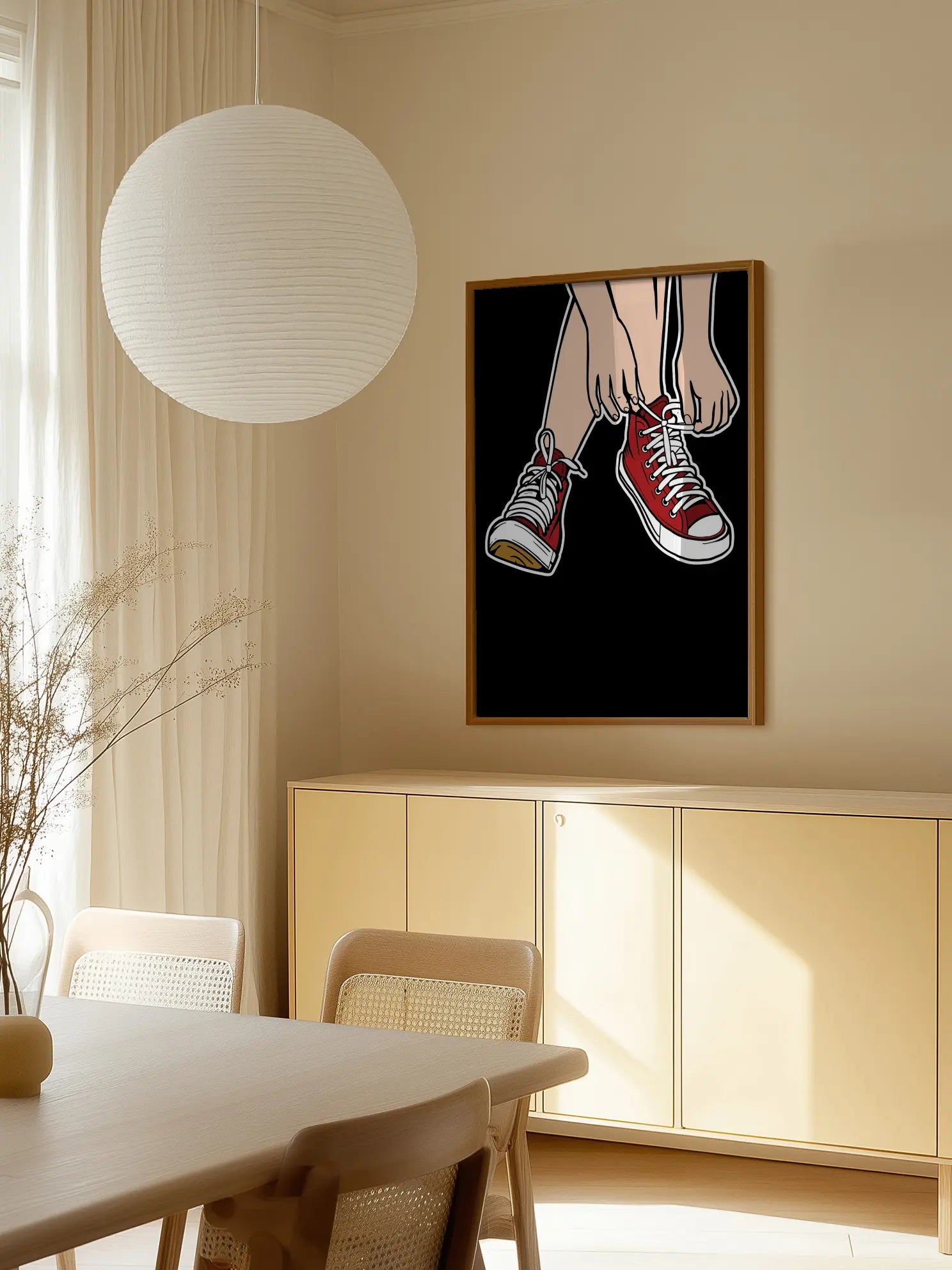 Red Sneakers Poster