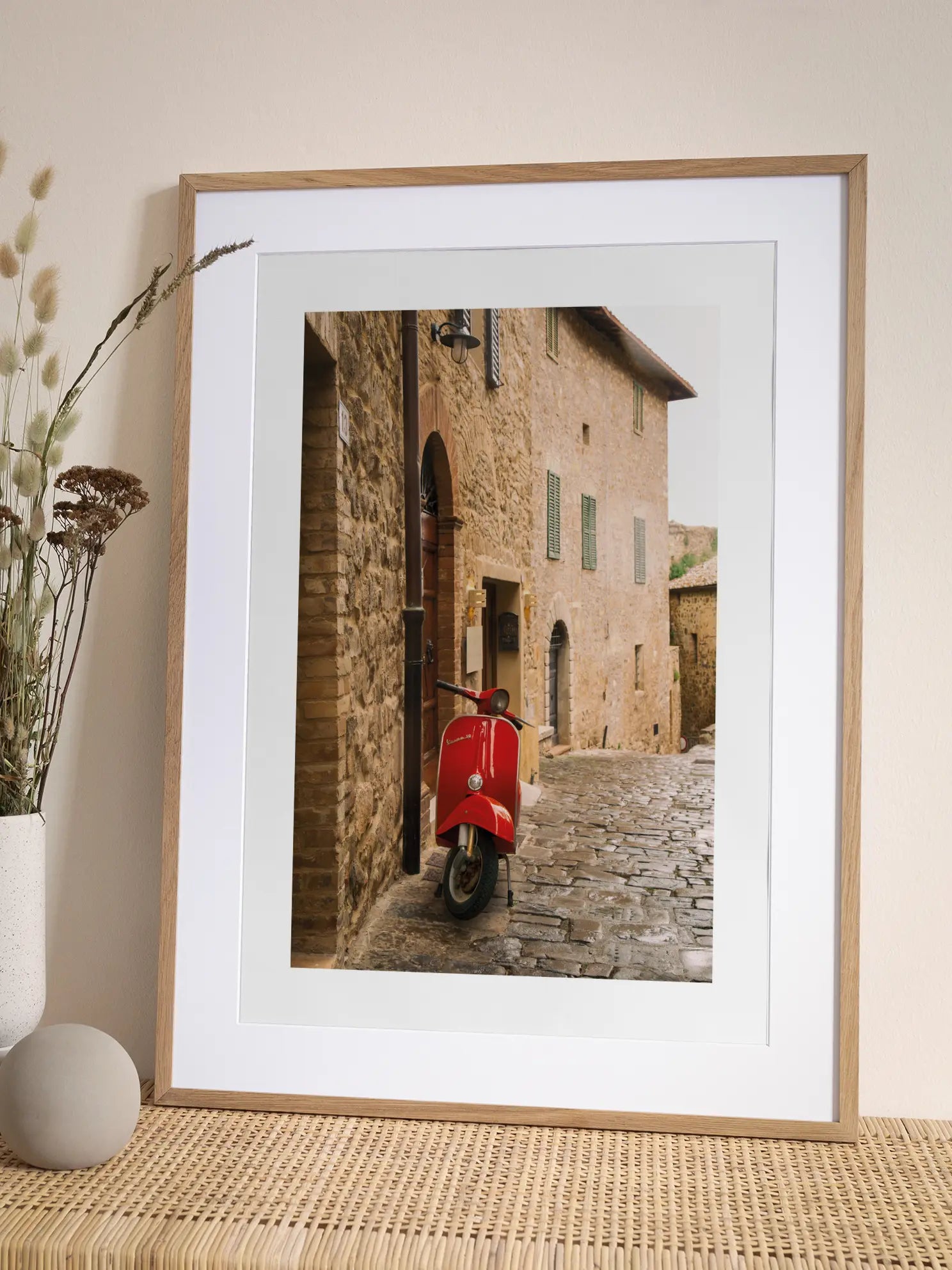 Red Vespa Poster