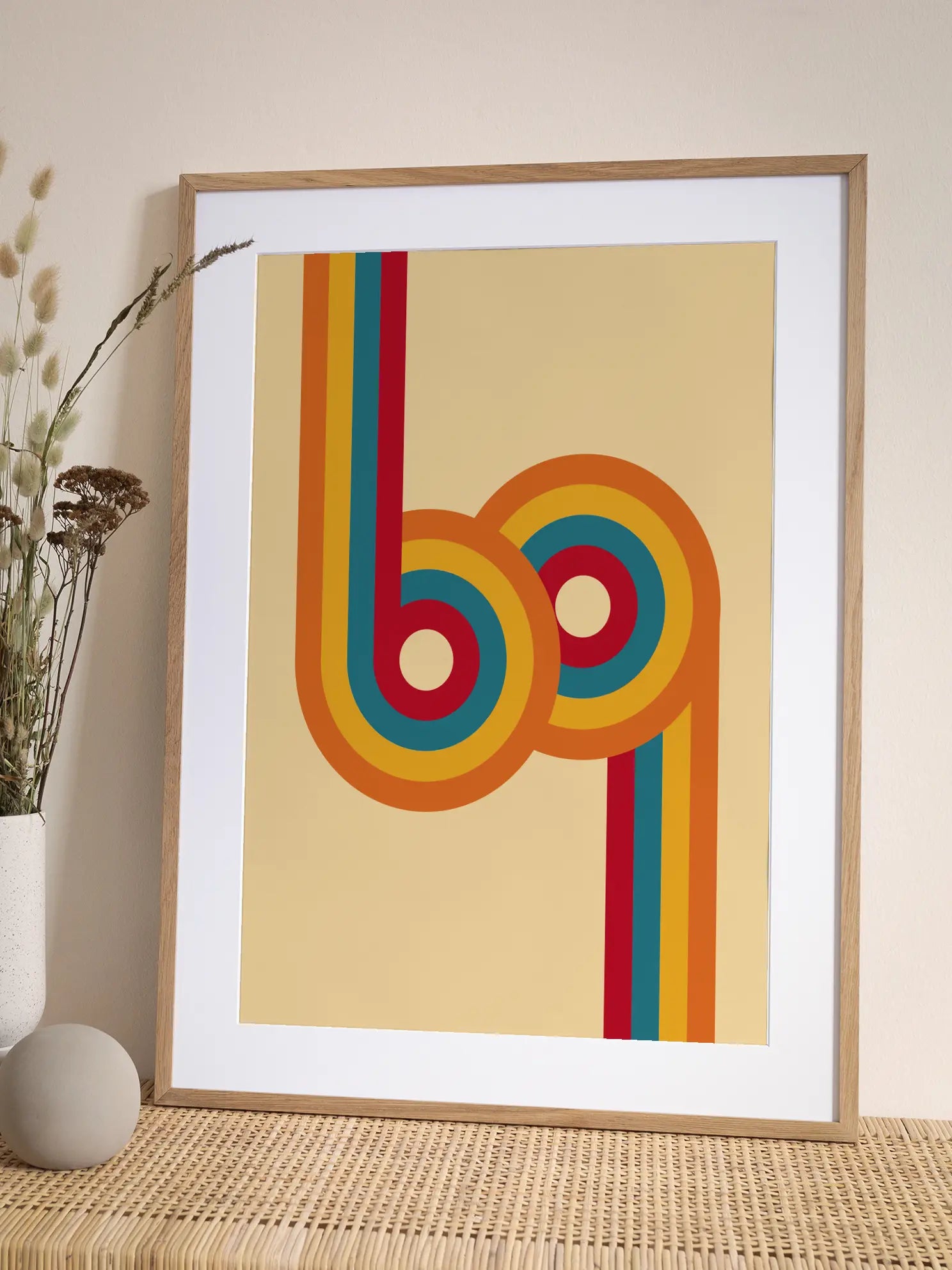 Retro Groovy Loops Poster