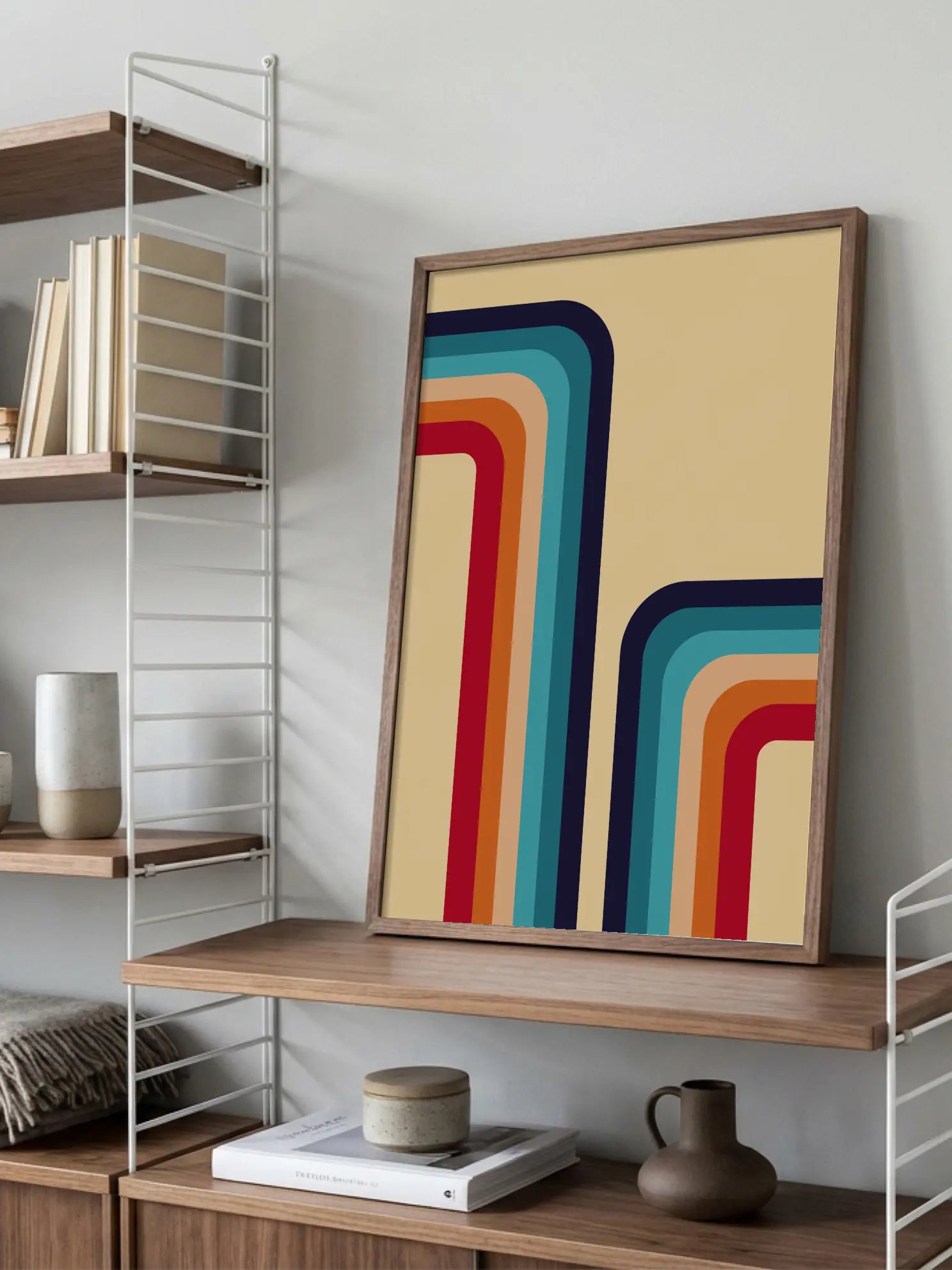 Retro Rainbow Corner Poster