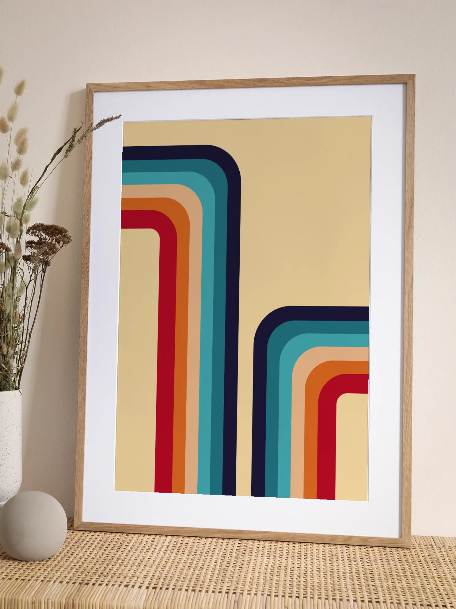 Retro Rainbow Corner Poster