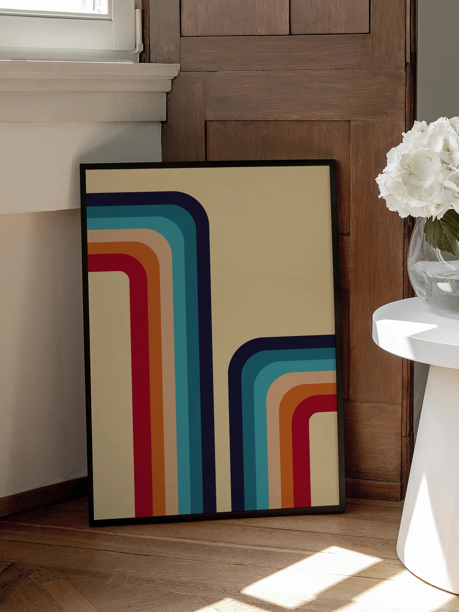Retro Rainbow Corner Poster