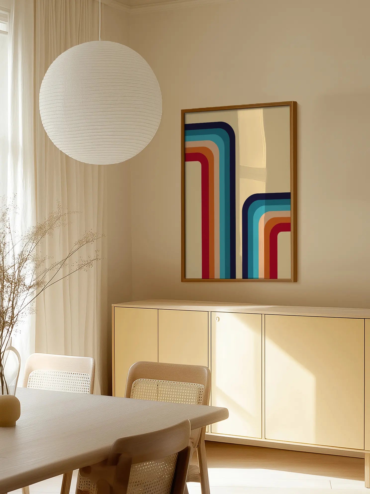 Retro Rainbow Corner Poster